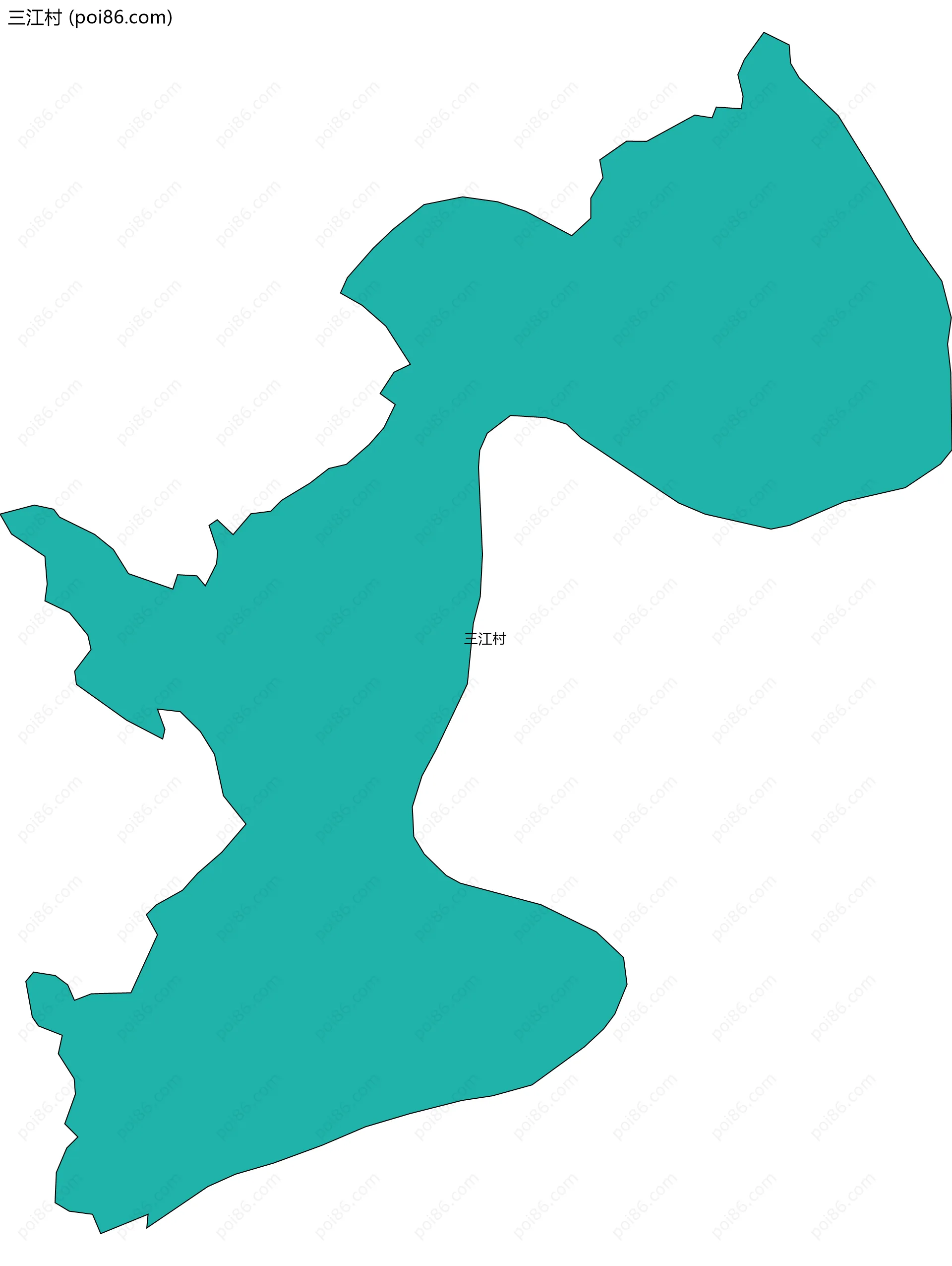 三江村边界地图