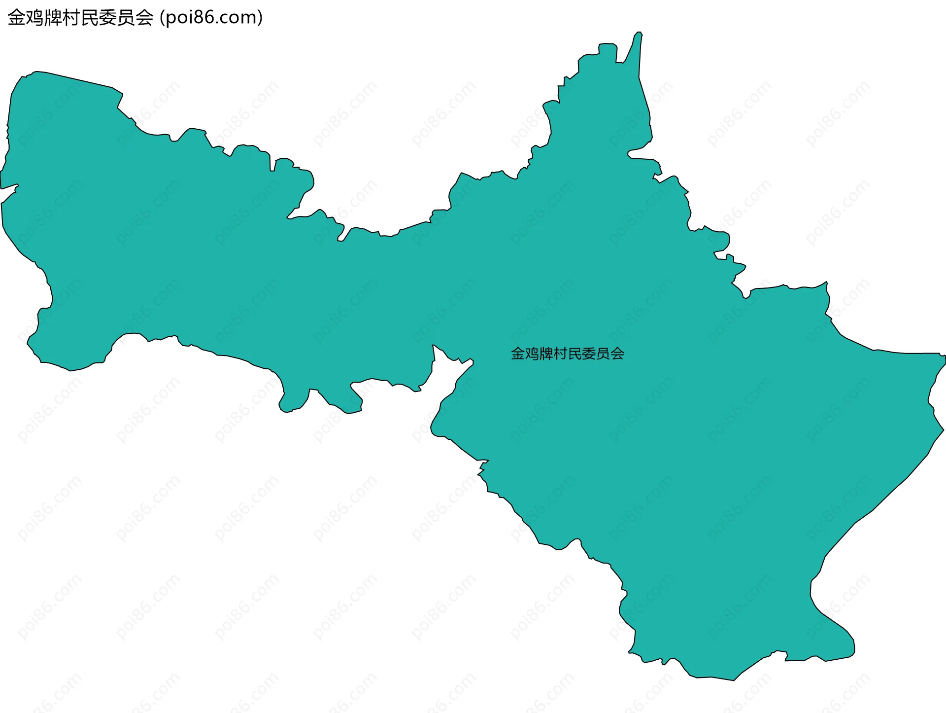 金鸡牌村民委员会边界地图