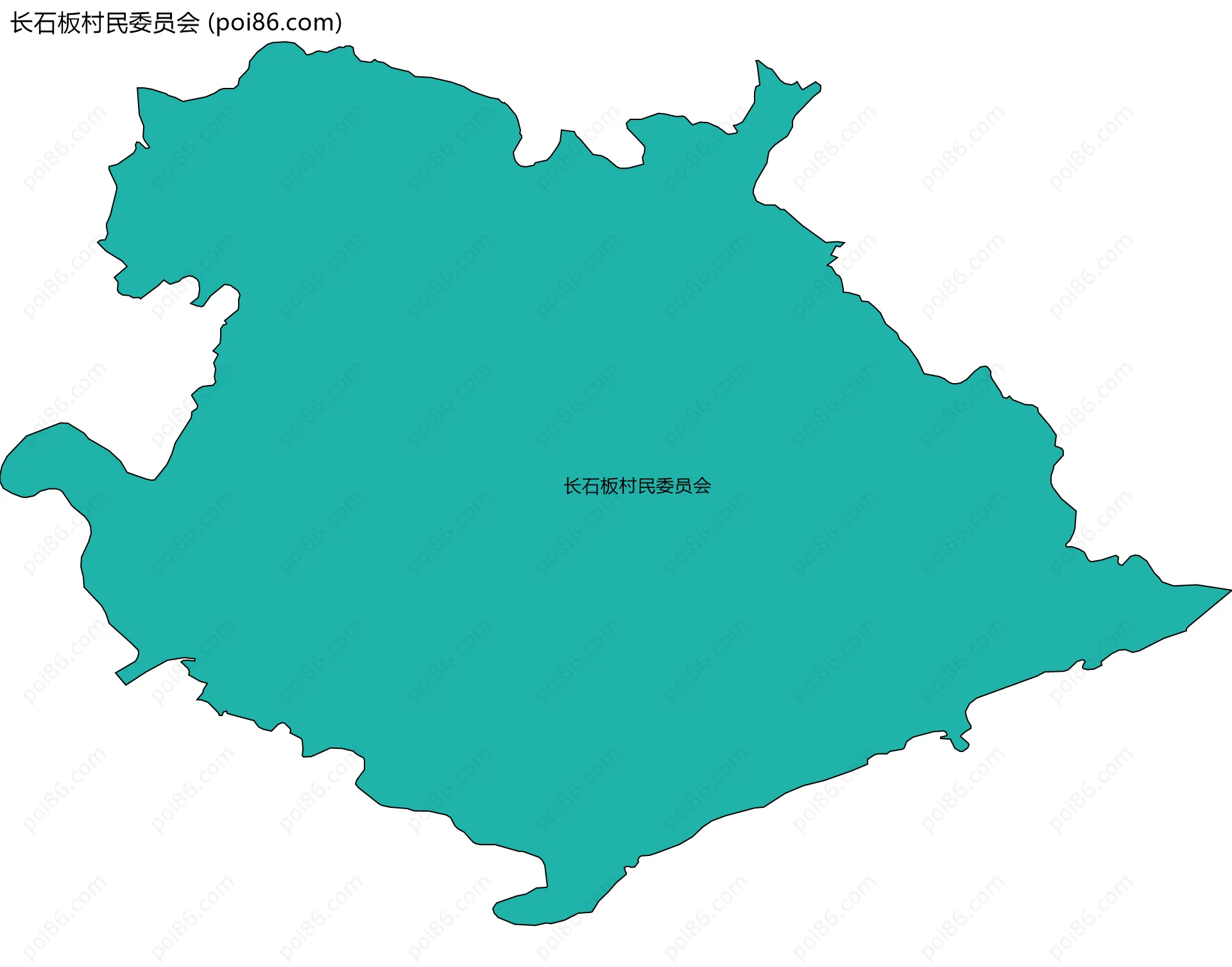 长石板村民委员会边界地图