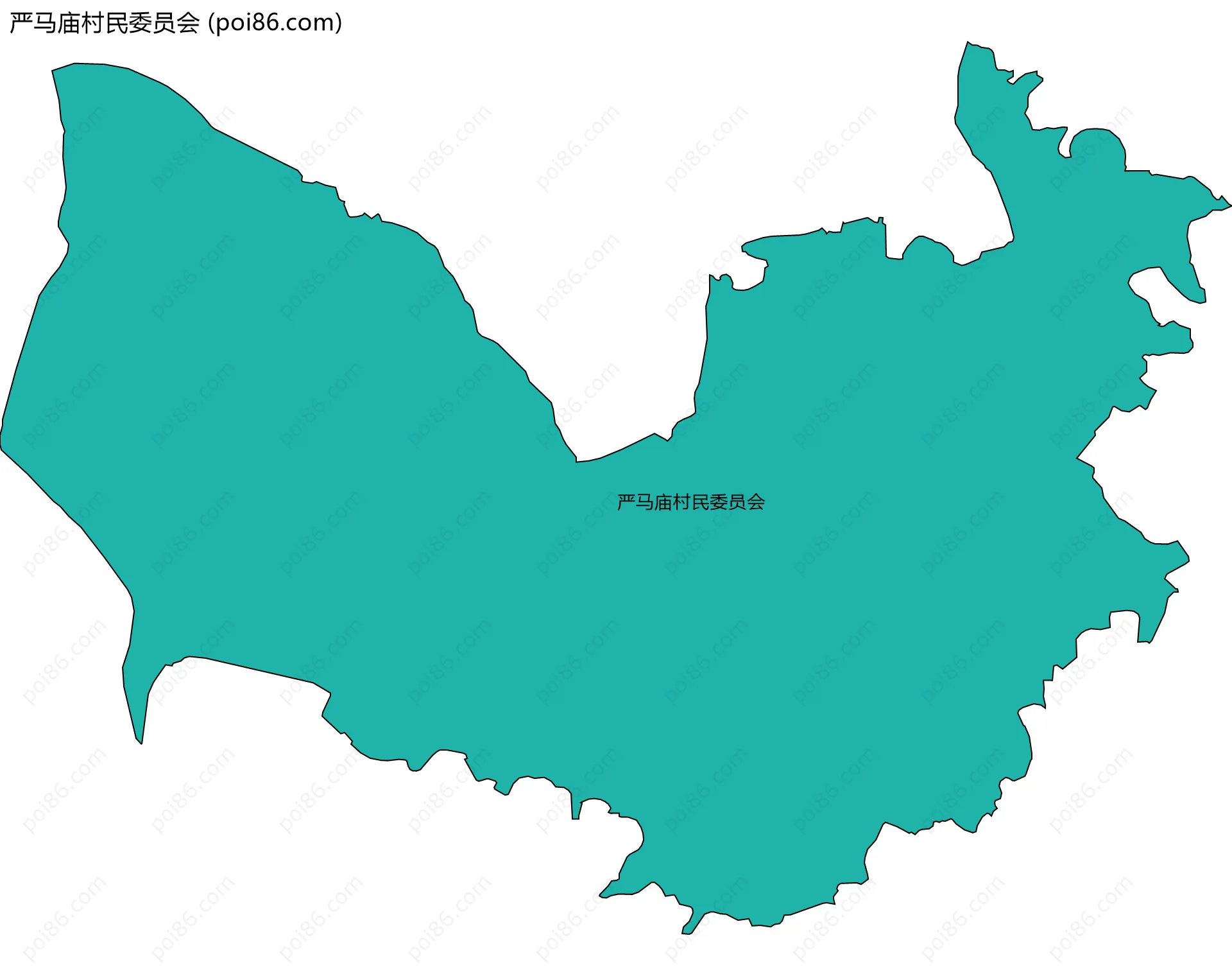严马庙村民委员会边界地图
