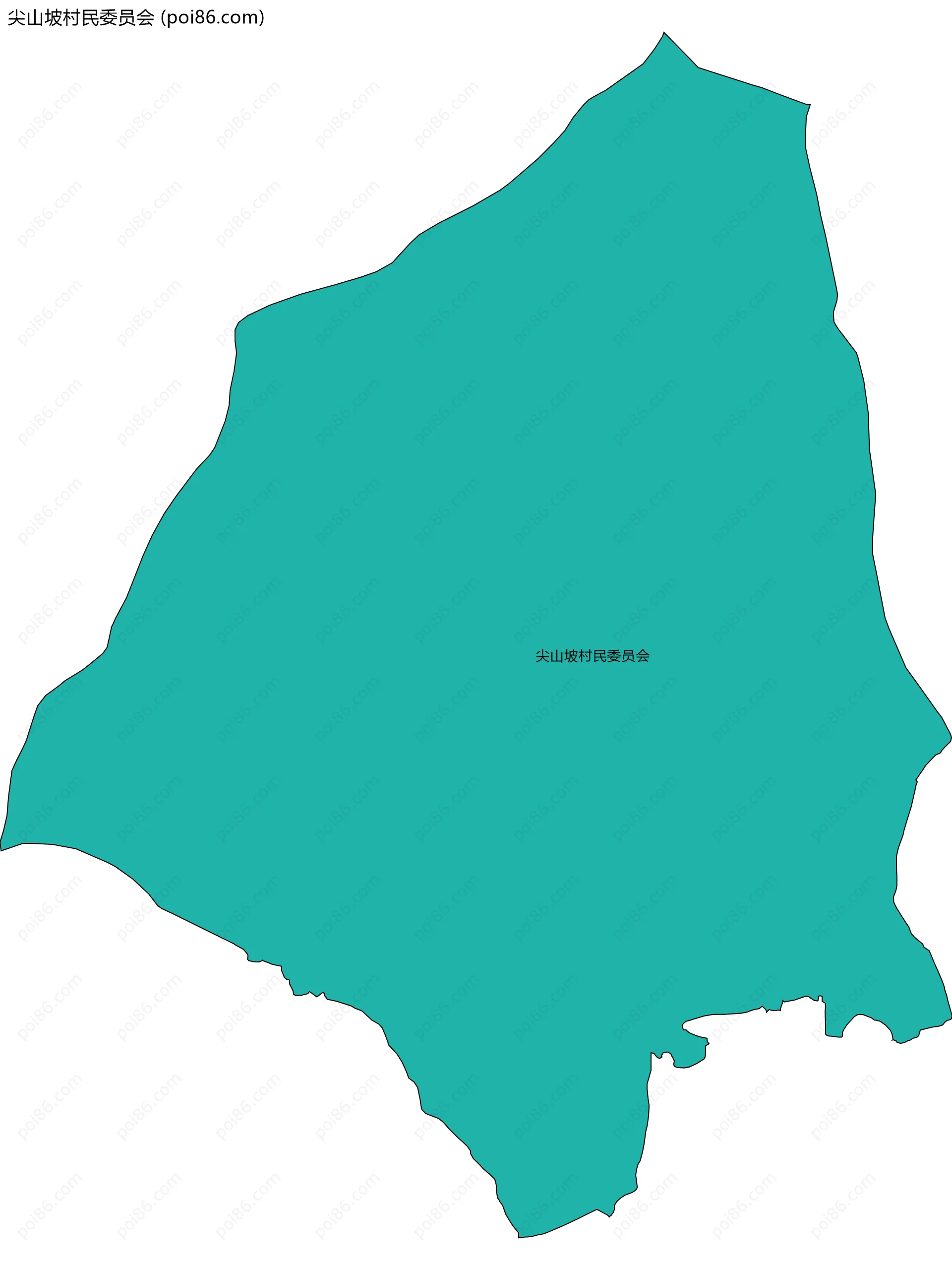 尖山坡村民委员会边界地图