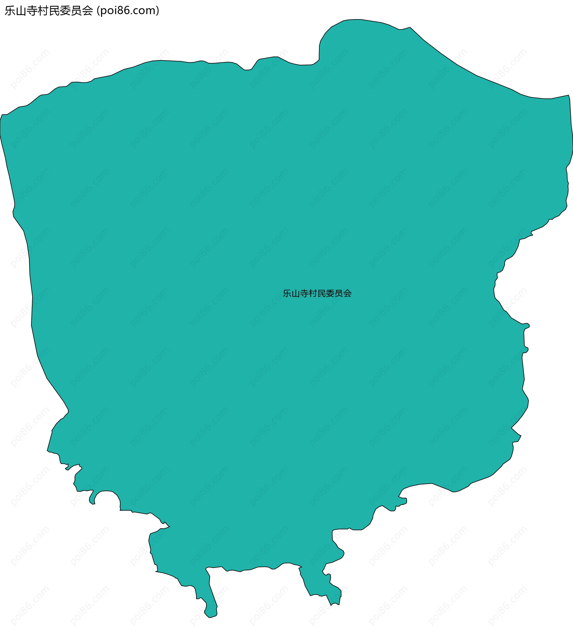 乐山寺村民委员会边界地图