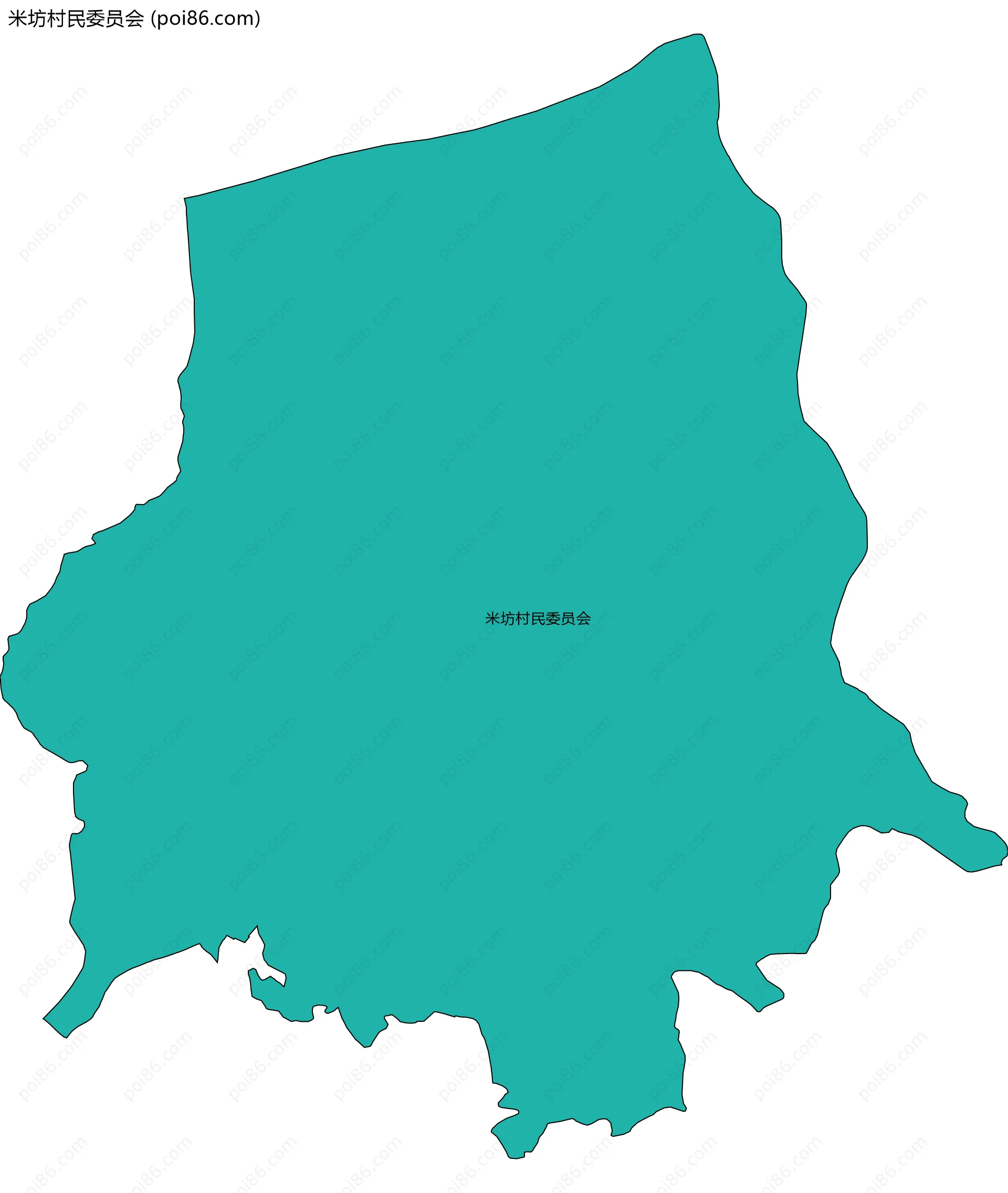 米坊村民委员会边界地图