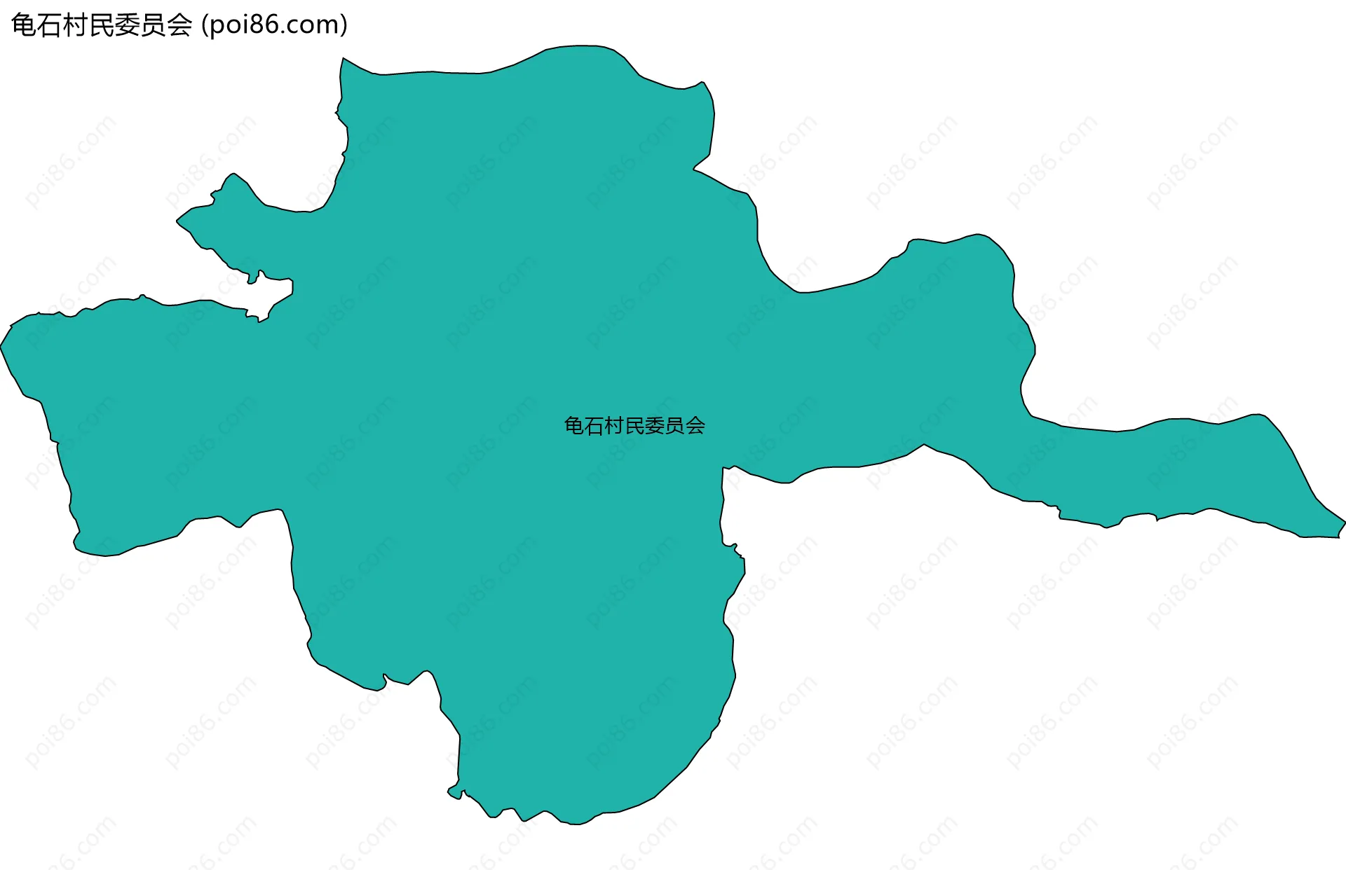 龟石村民委员会边界地图