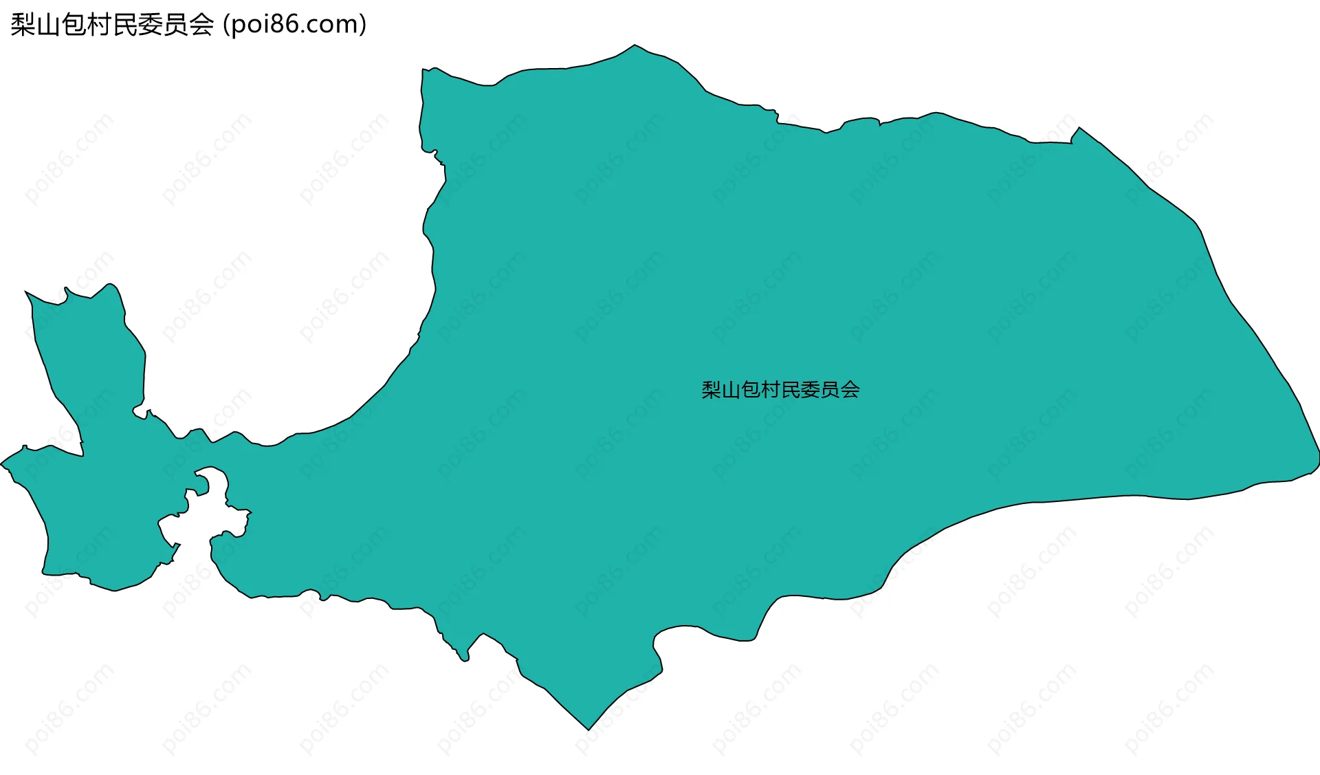 梨山包村民委员会边界地图