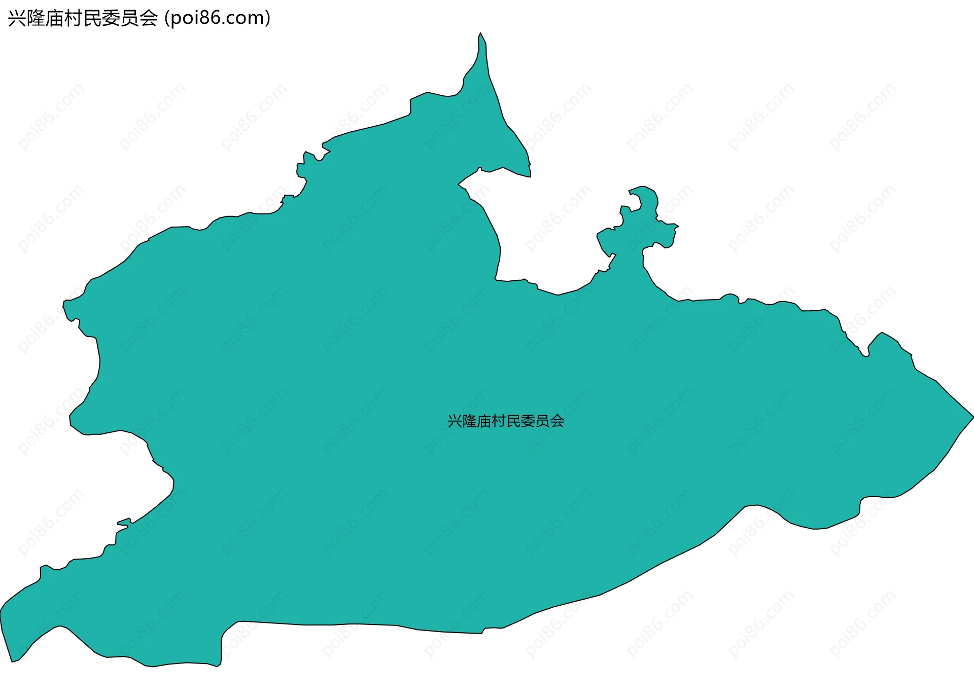 兴隆庙村民委员会边界地图