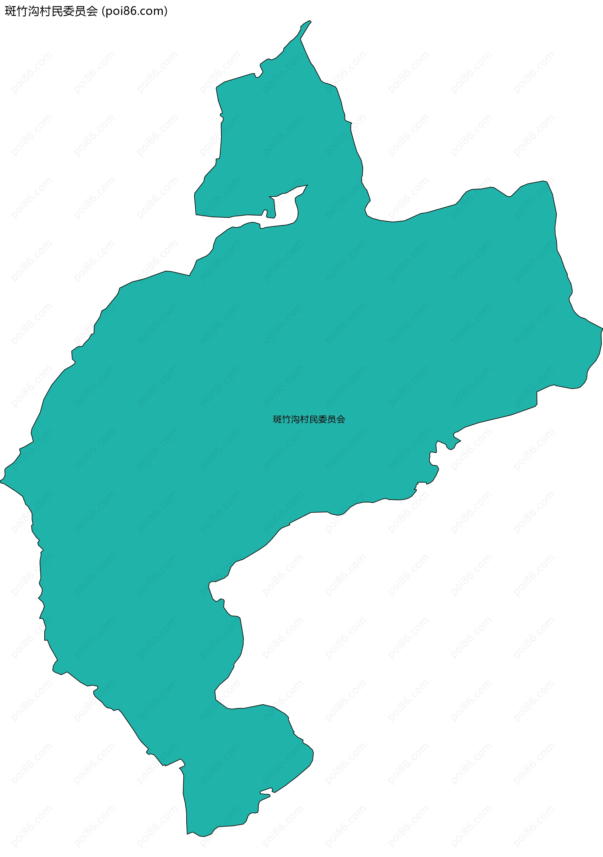 斑竹沟村民委员会边界地图
