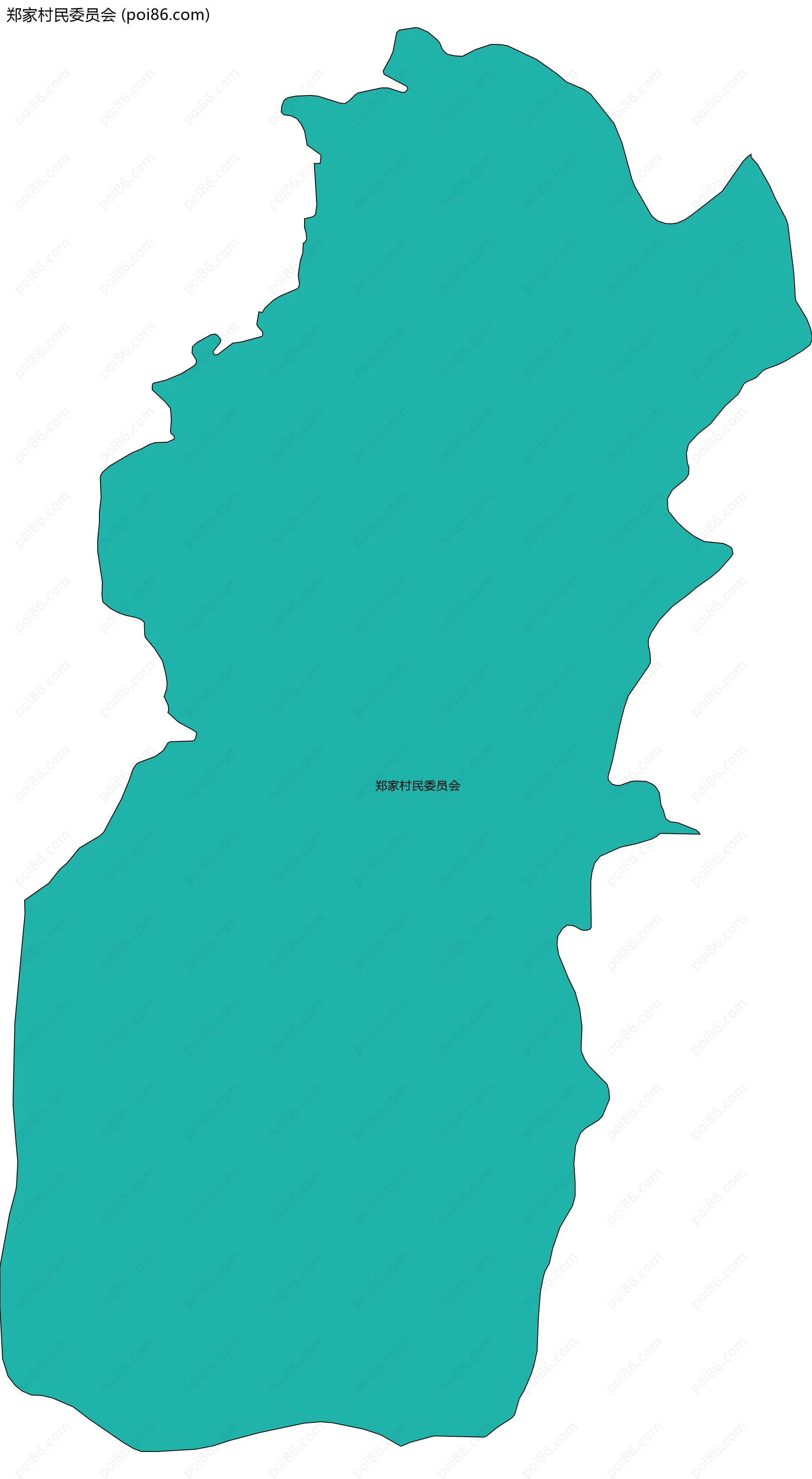 郑家村民委员会边界地图