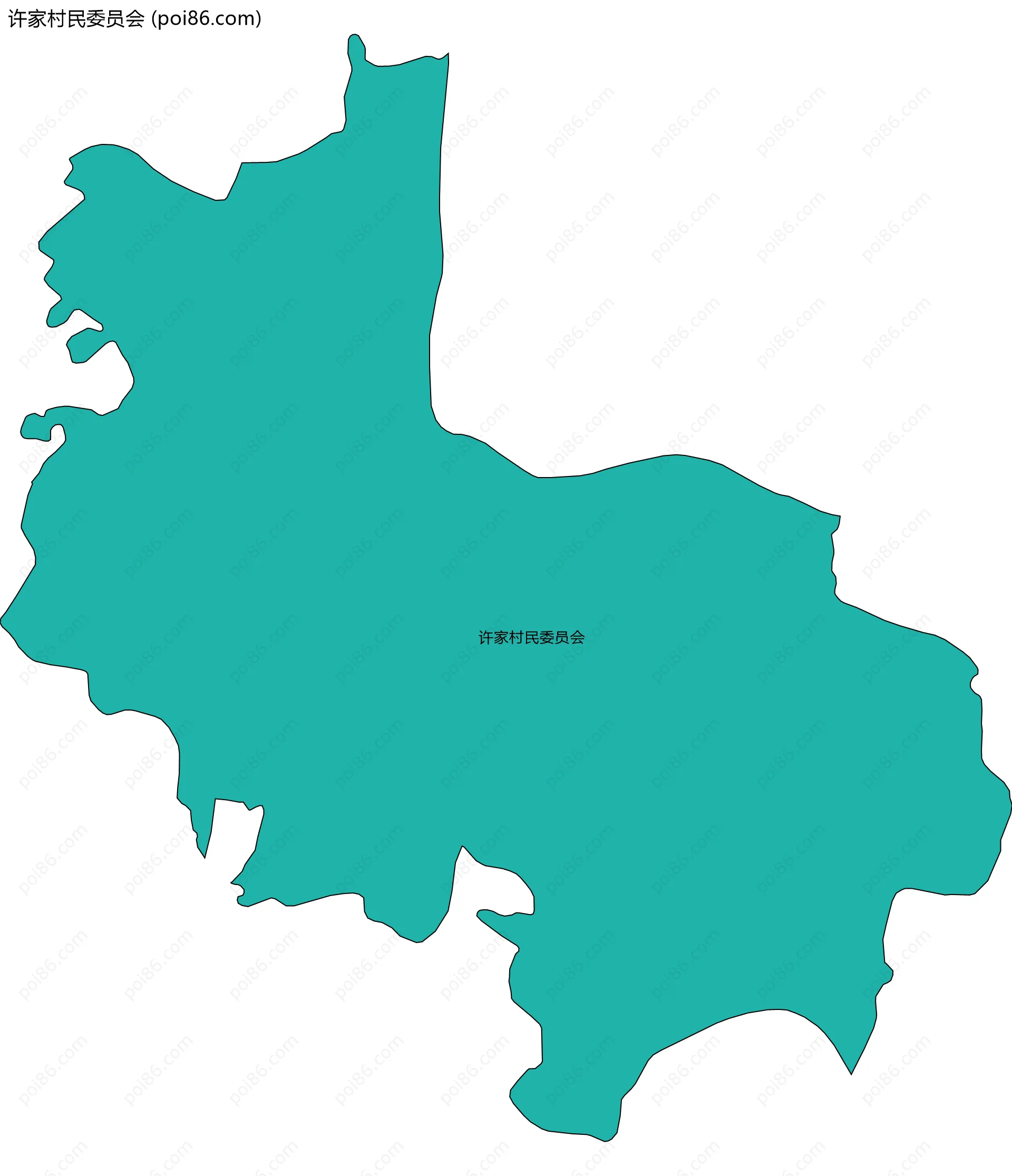 许家村民委员会边界地图