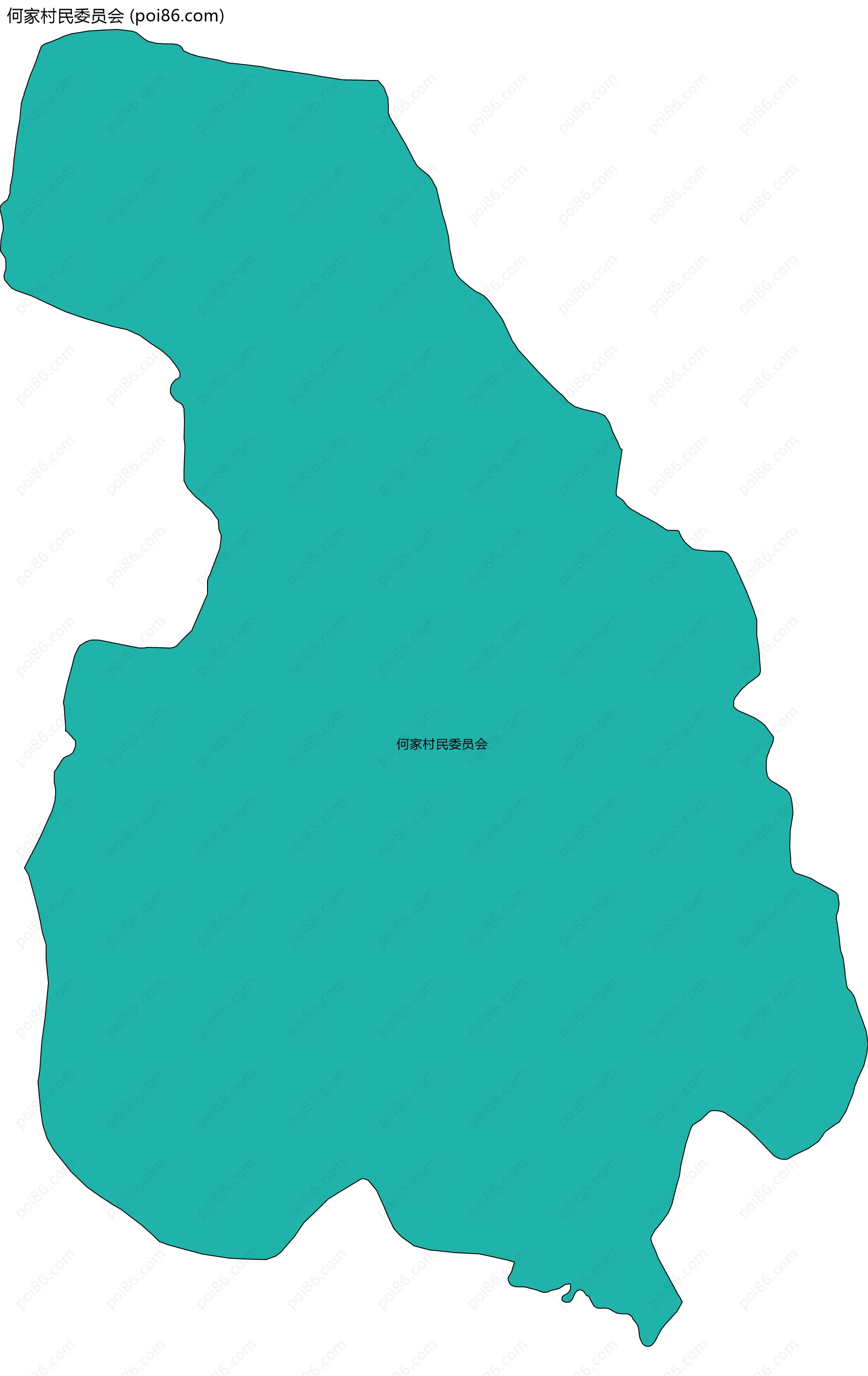 何家村民委员会边界地图