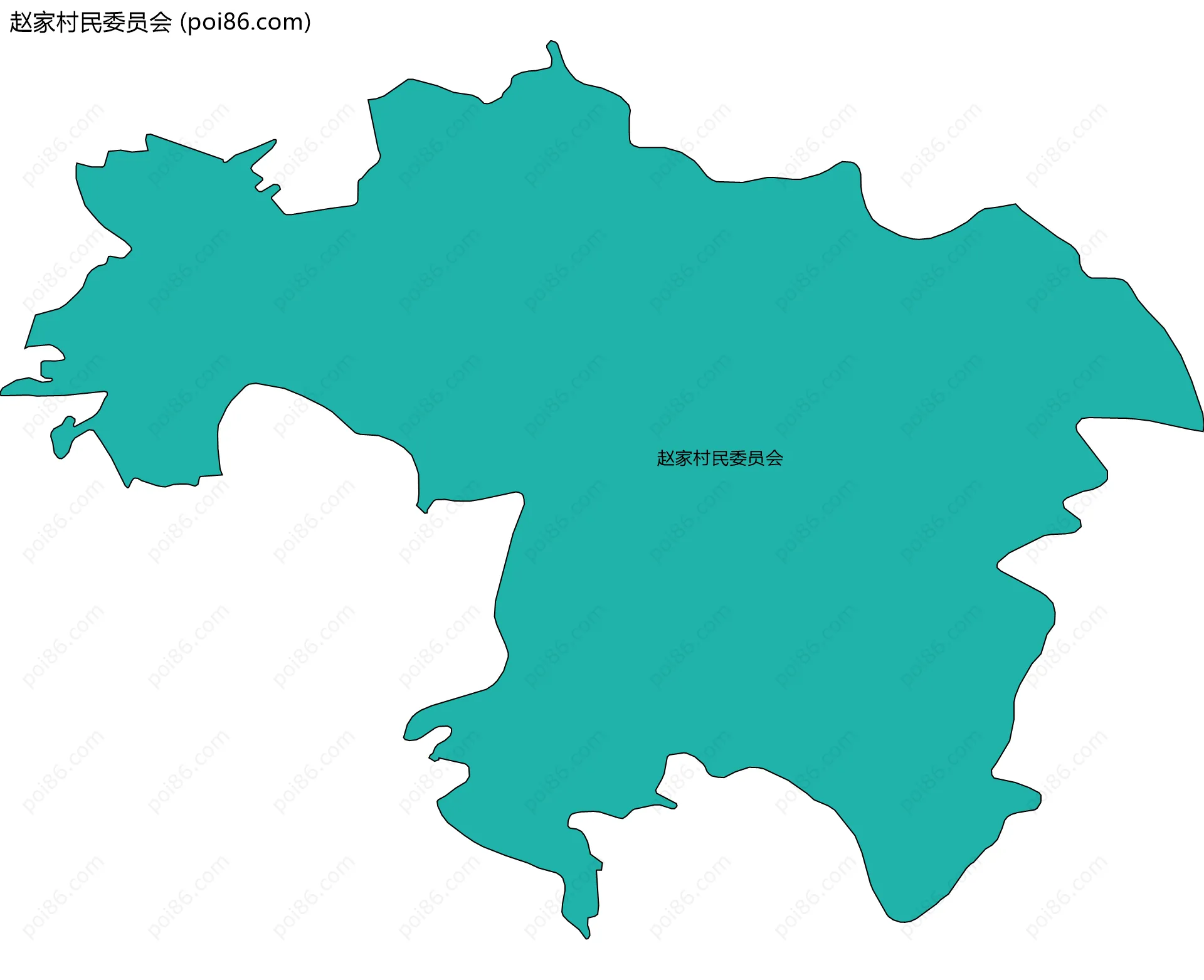 赵家村民委员会边界地图