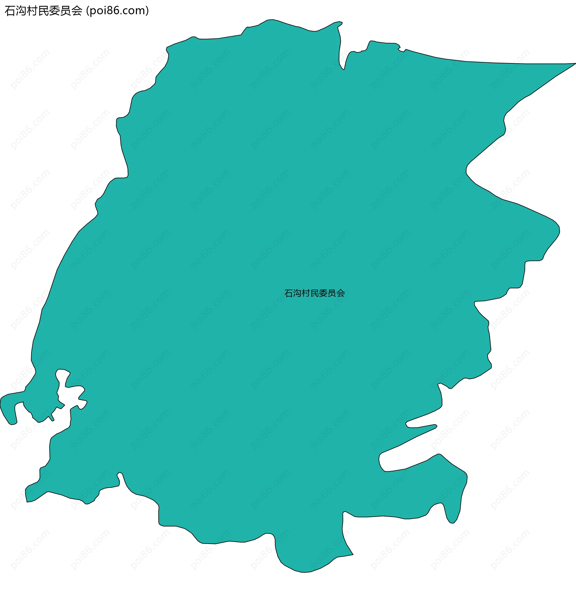 石沟村民委员会边界地图