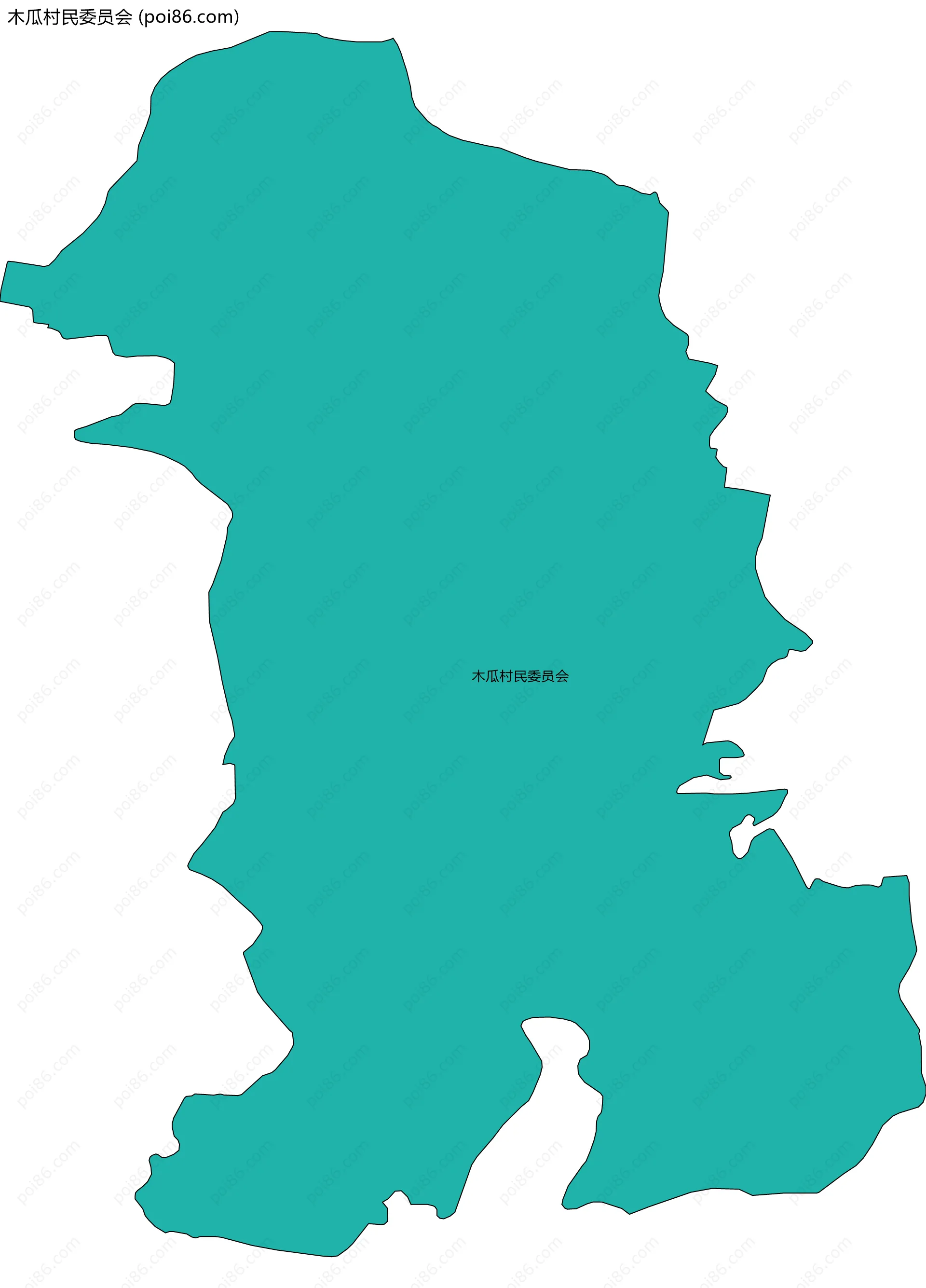 木瓜村民委员会边界地图