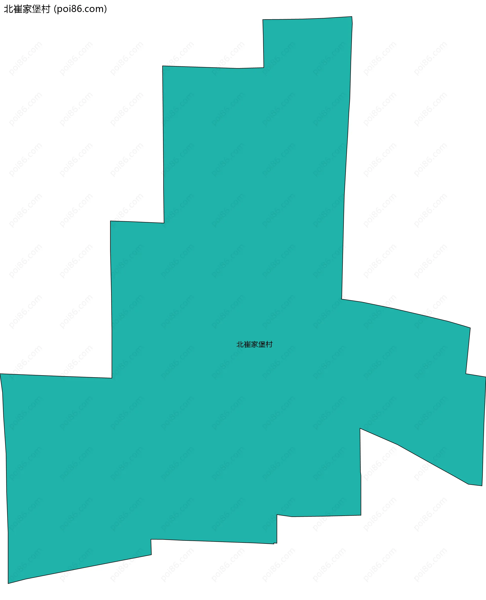 北崔家堡村边界地图
