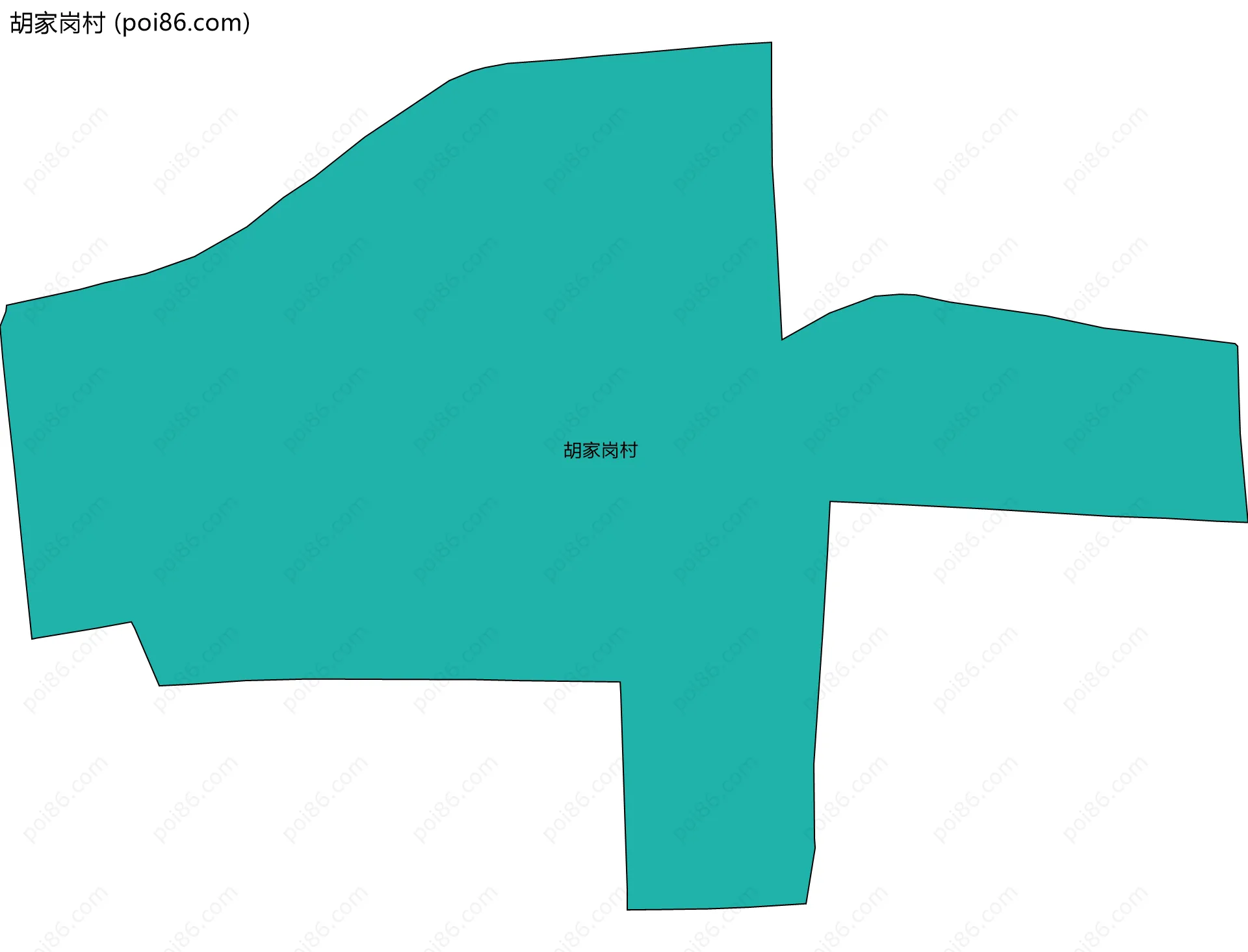 胡家岗村边界地图