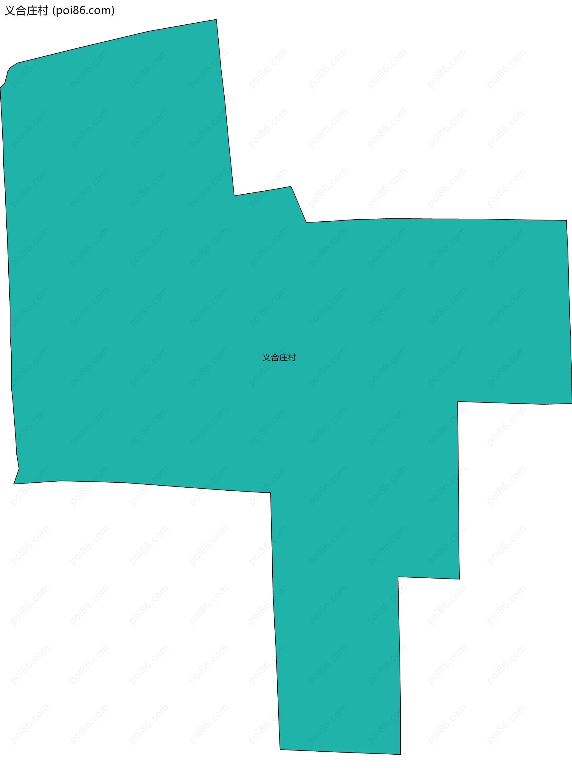 义合庄村边界地图
