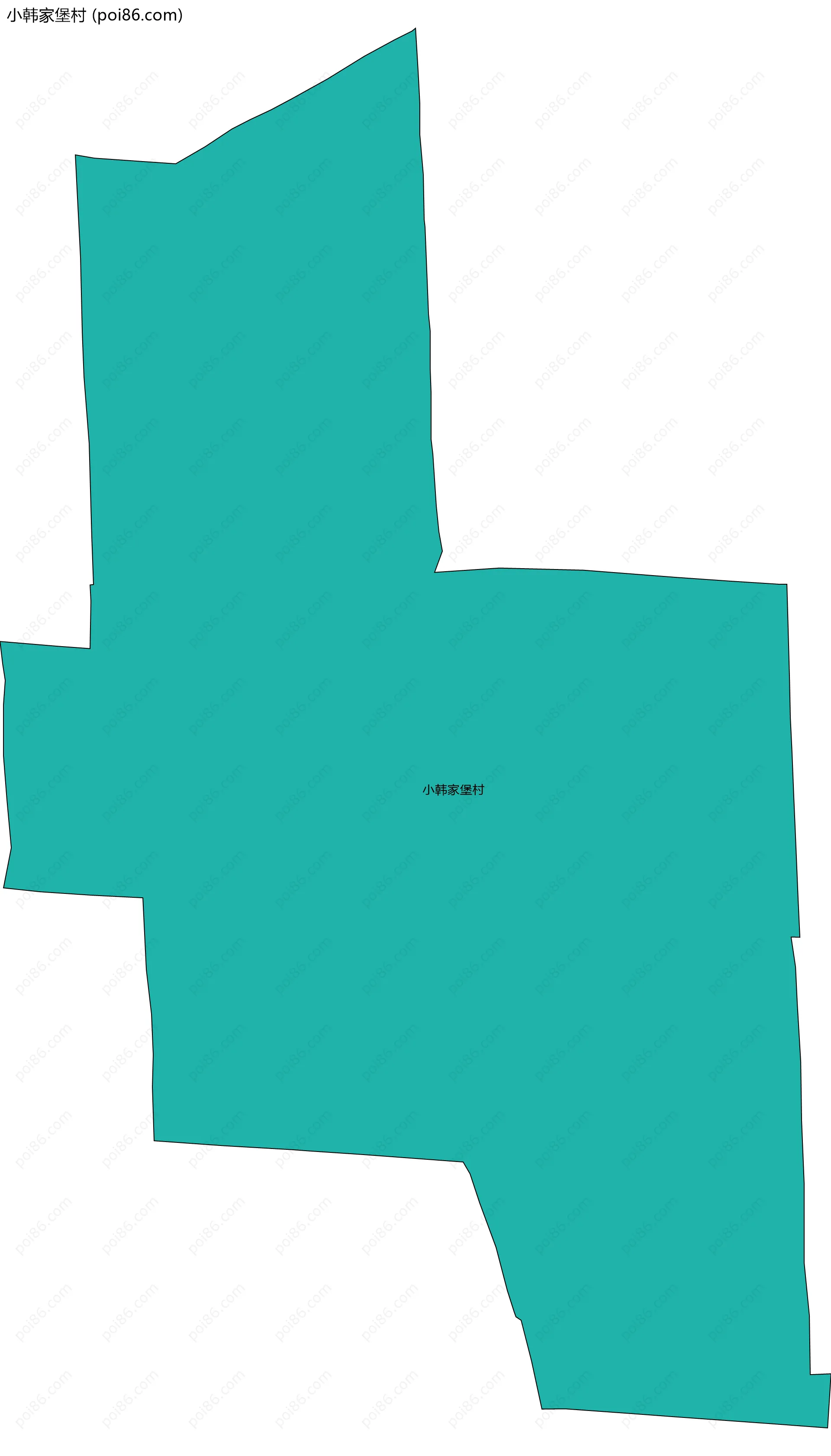 小韩家堡村边界地图