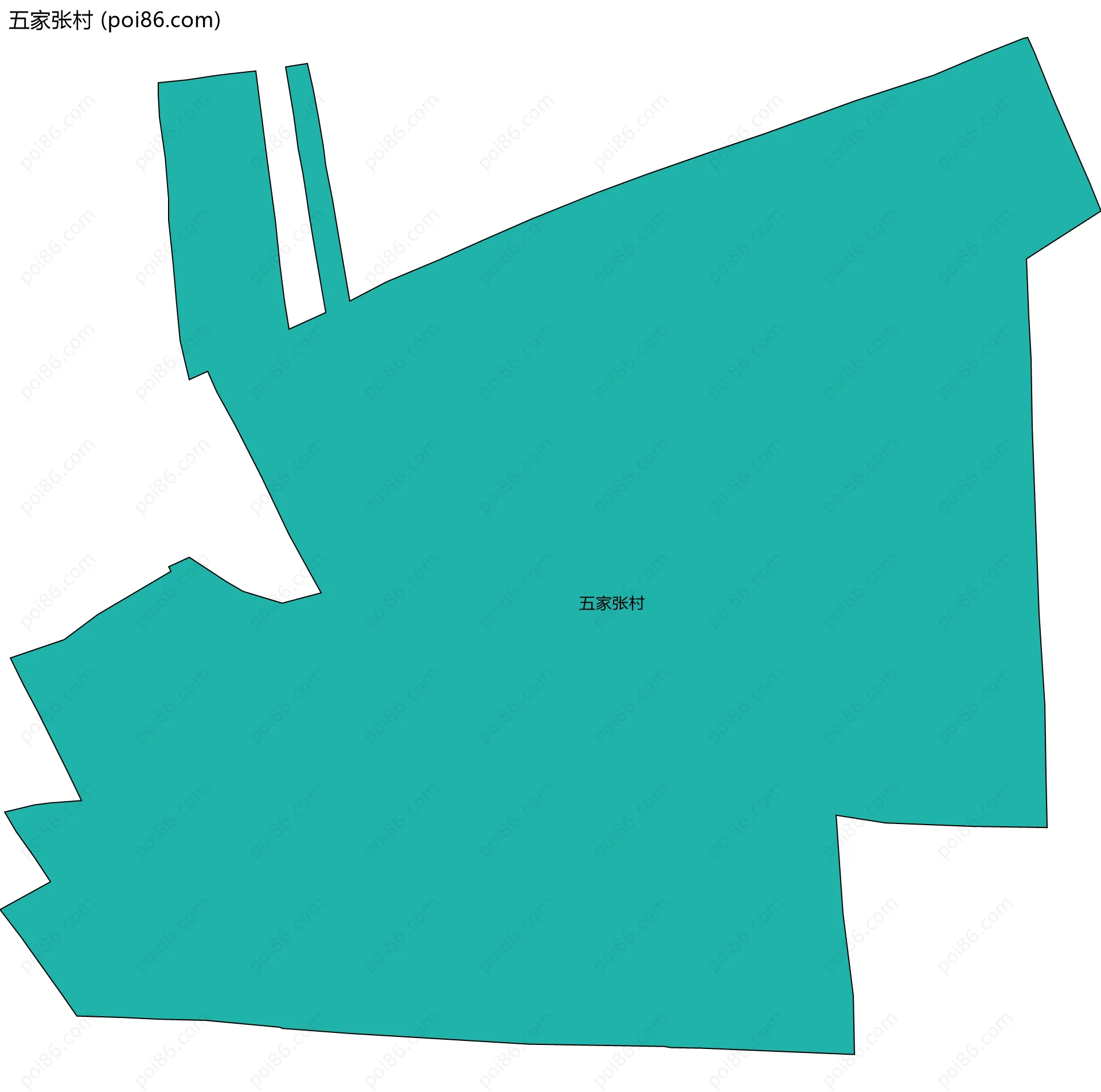 五家张村边界地图