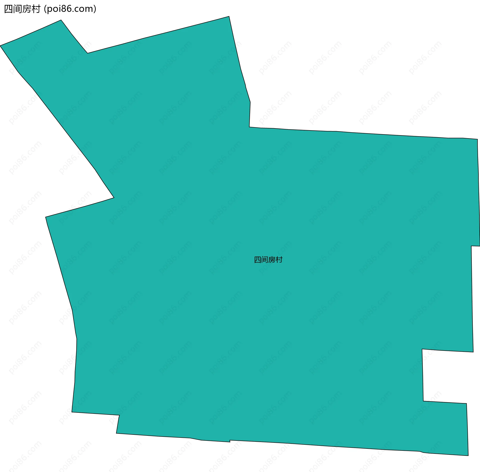 四间房村边界地图