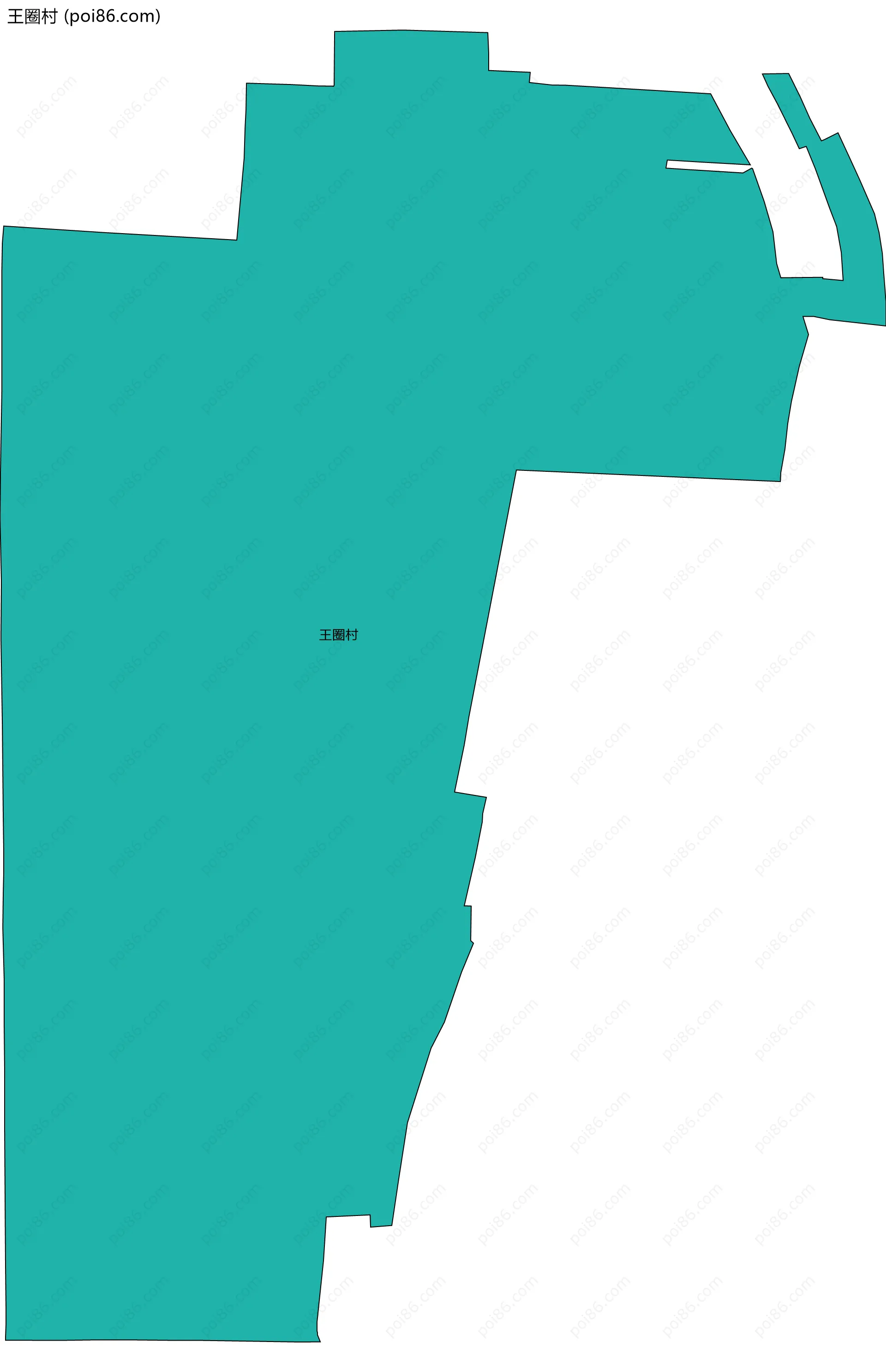 王圈村边界地图