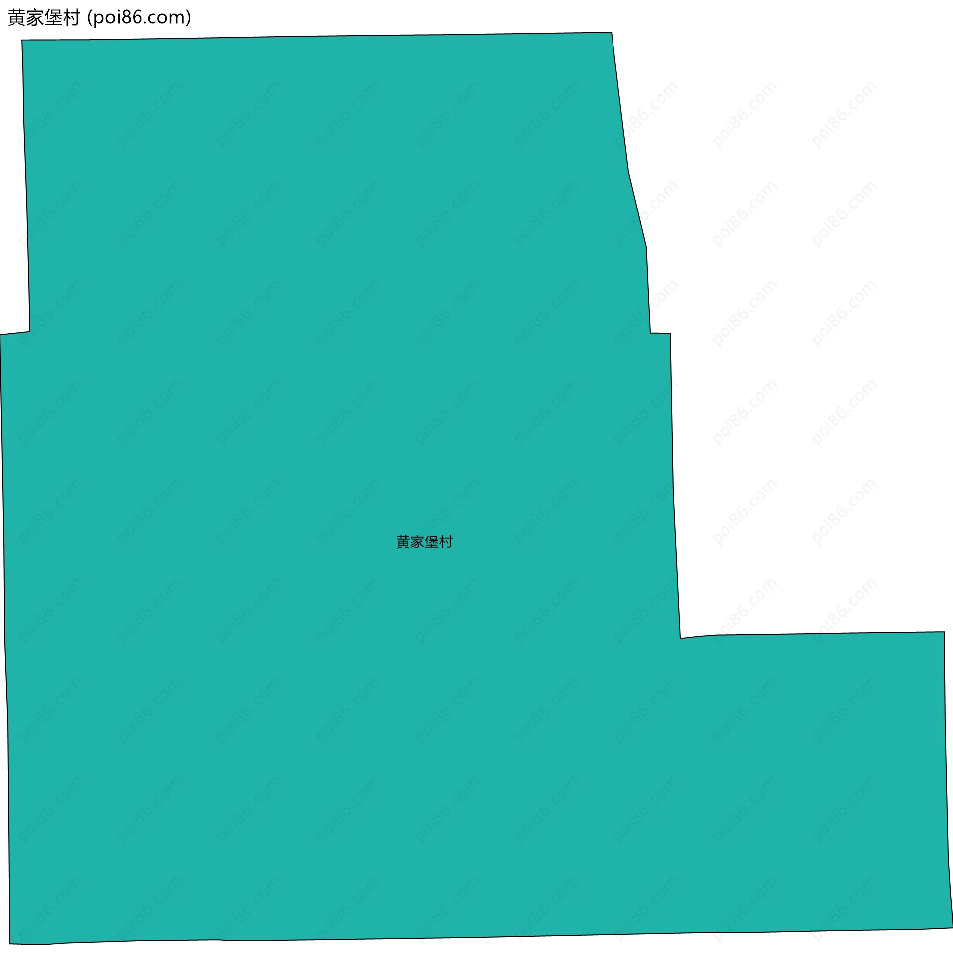 黄家堡村边界地图