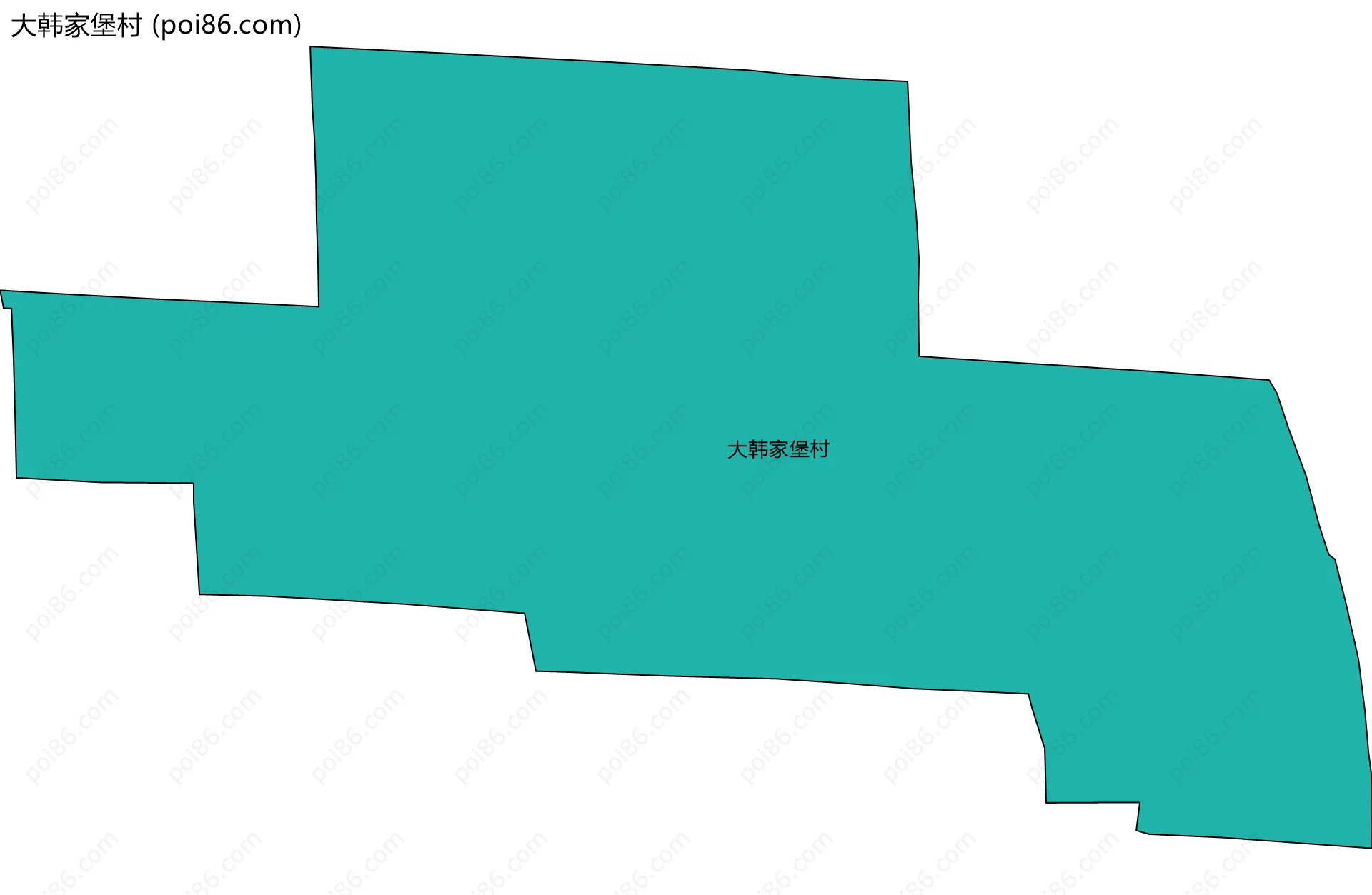 大韩家堡村边界地图