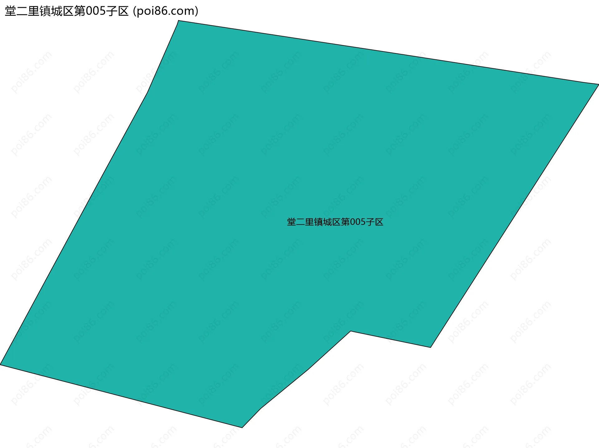 堂二里镇城区第005子区边界地图