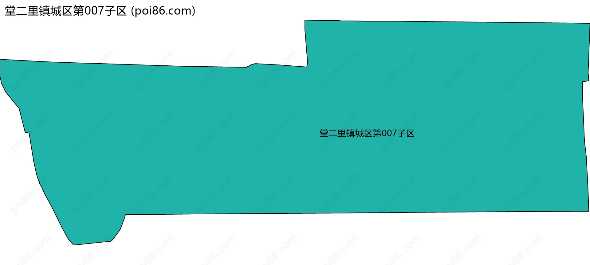 堂二里镇城区第007子区边界地图
