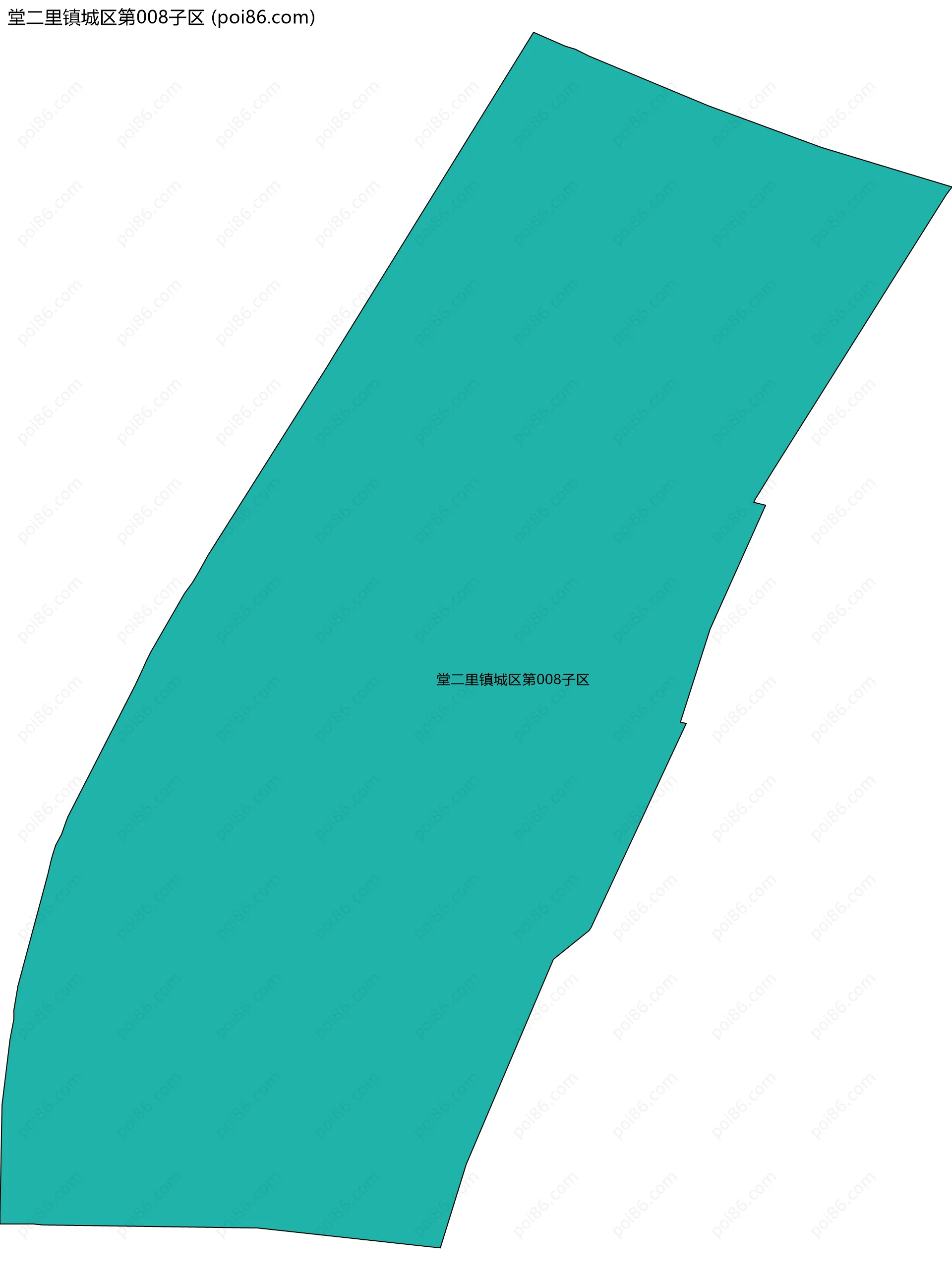堂二里镇城区第008子区边界地图