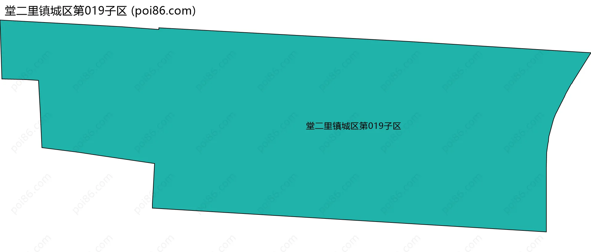 堂二里镇城区第019子区边界地图