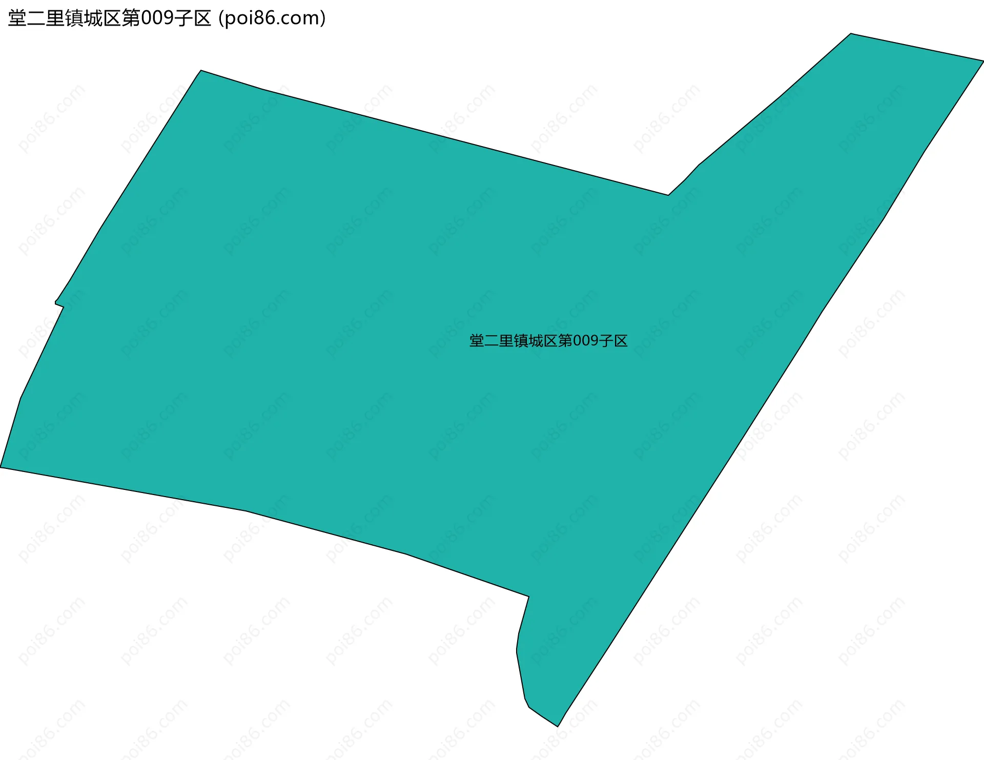 堂二里镇城区第009子区边界地图