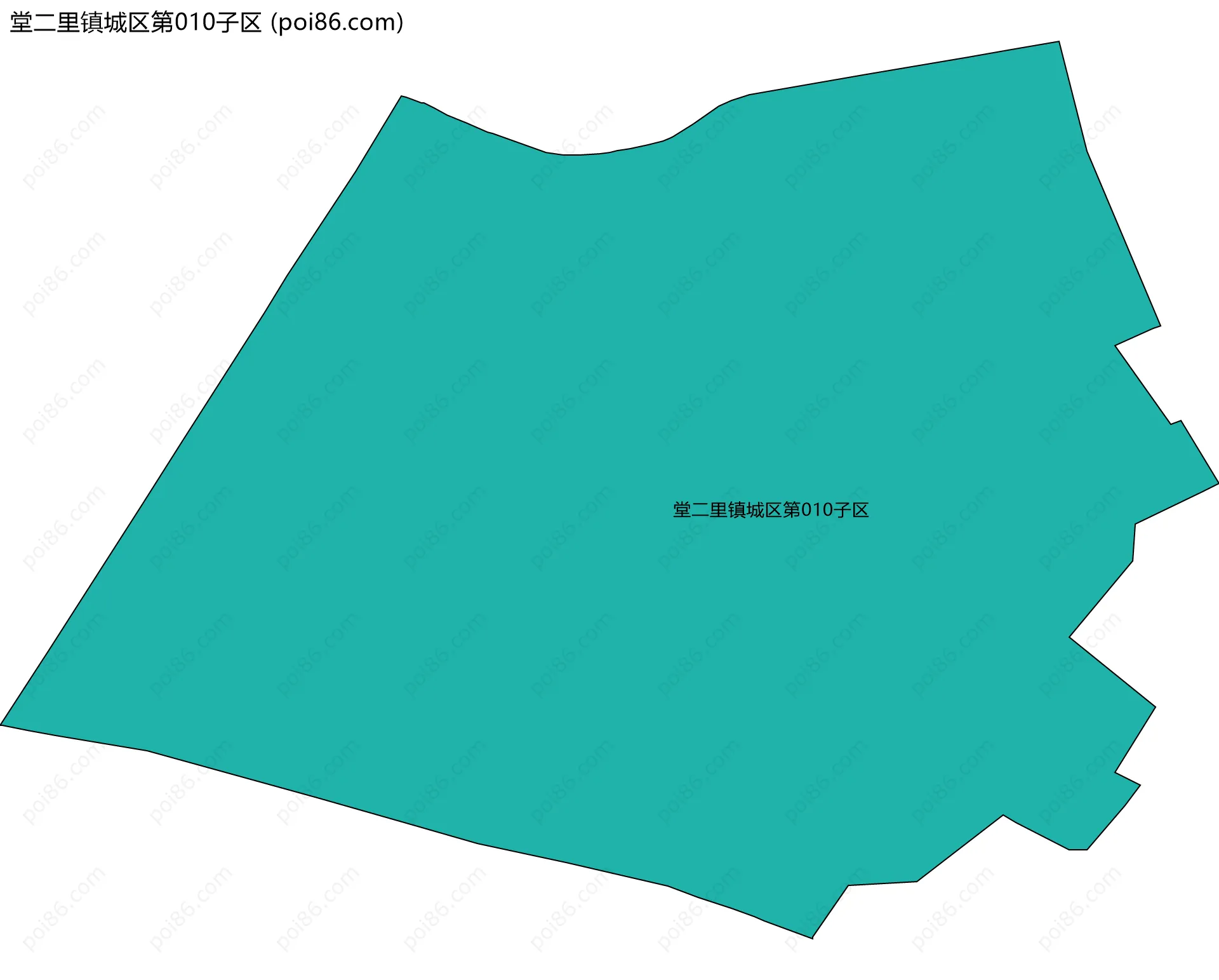 堂二里镇城区第010子区边界地图