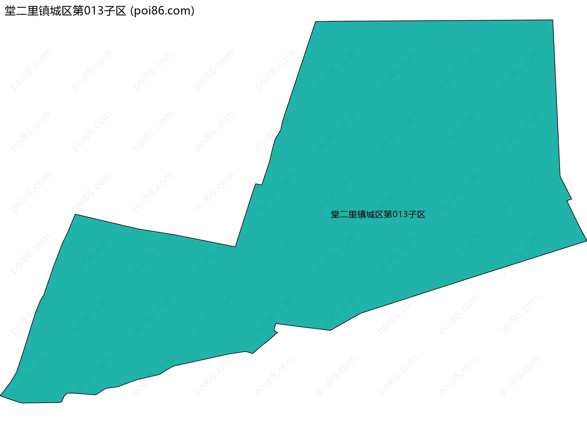 堂二里镇城区第013子区边界地图
