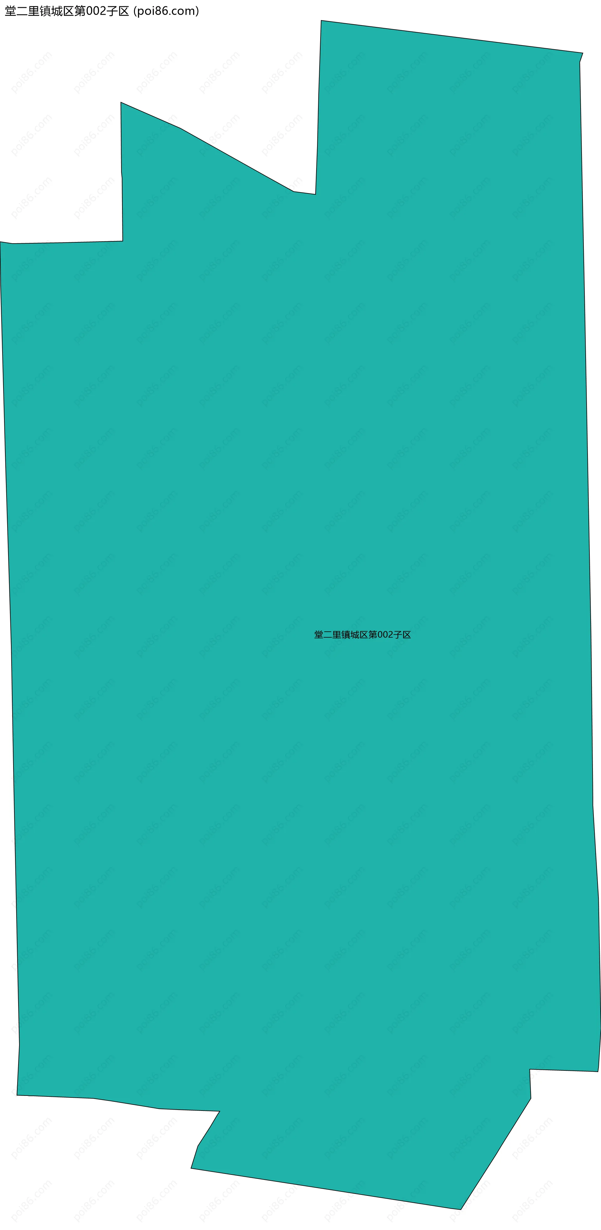堂二里镇城区第002子区边界地图