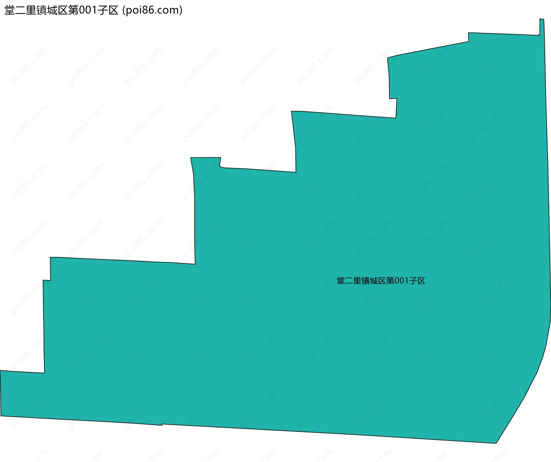 堂二里镇城区第001子区边界地图