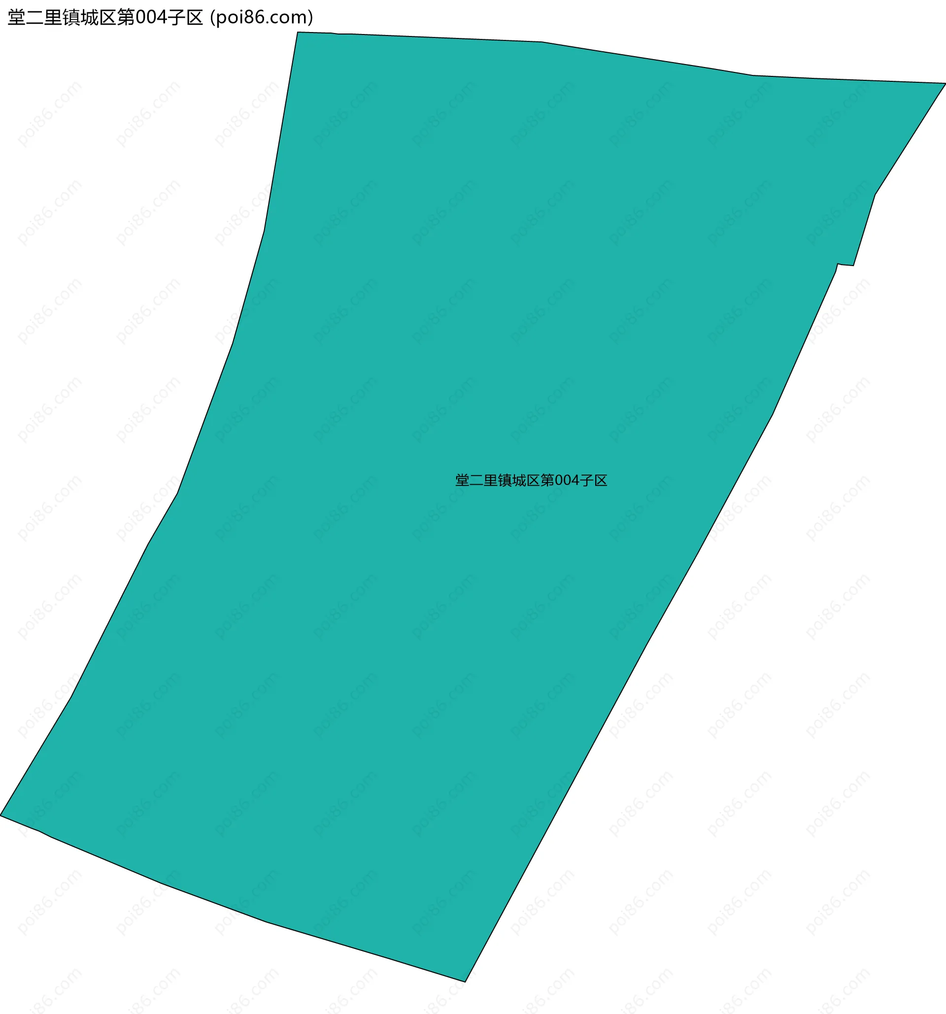 堂二里镇城区第004子区边界地图