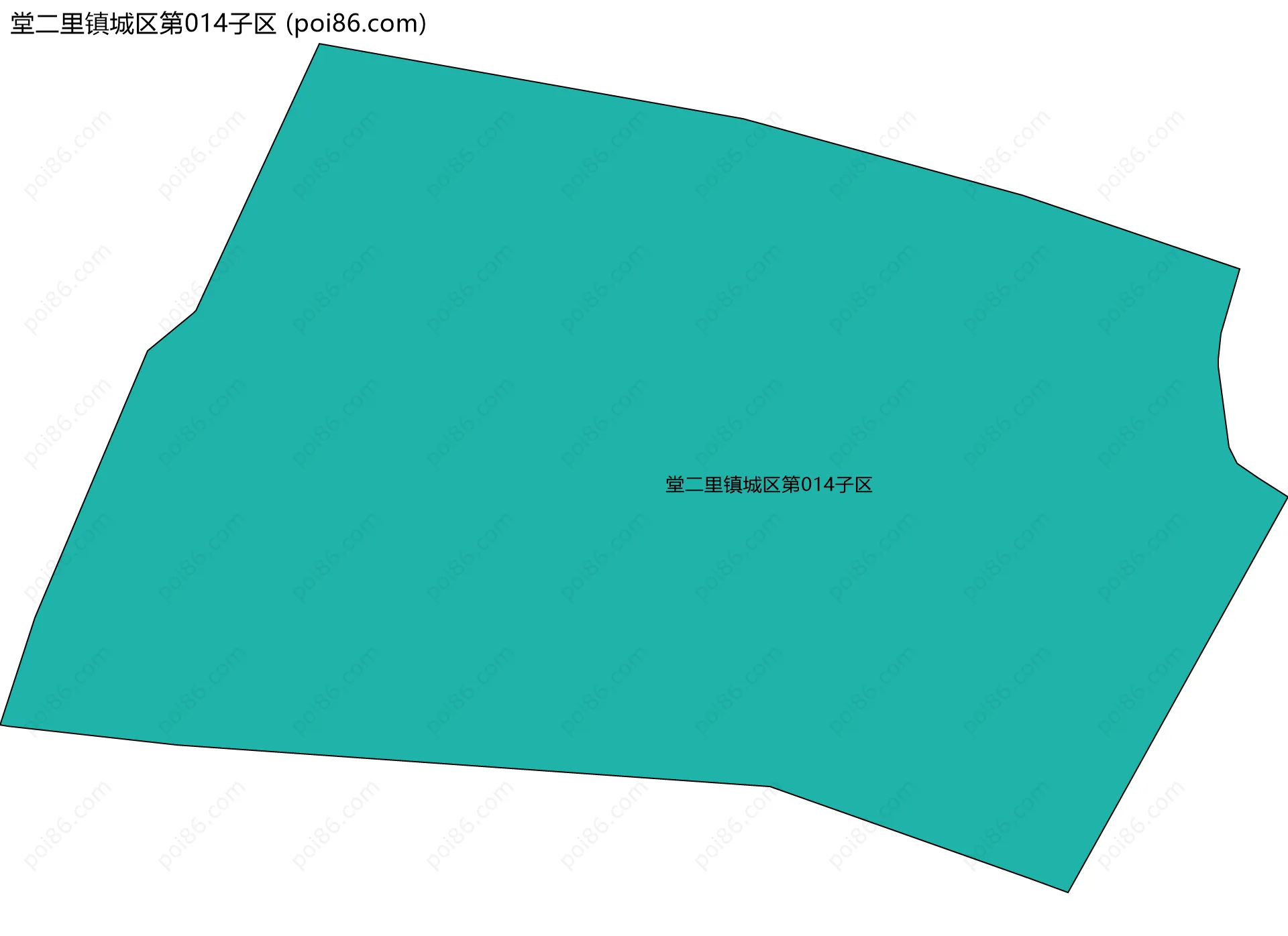 堂二里镇城区第014子区边界地图