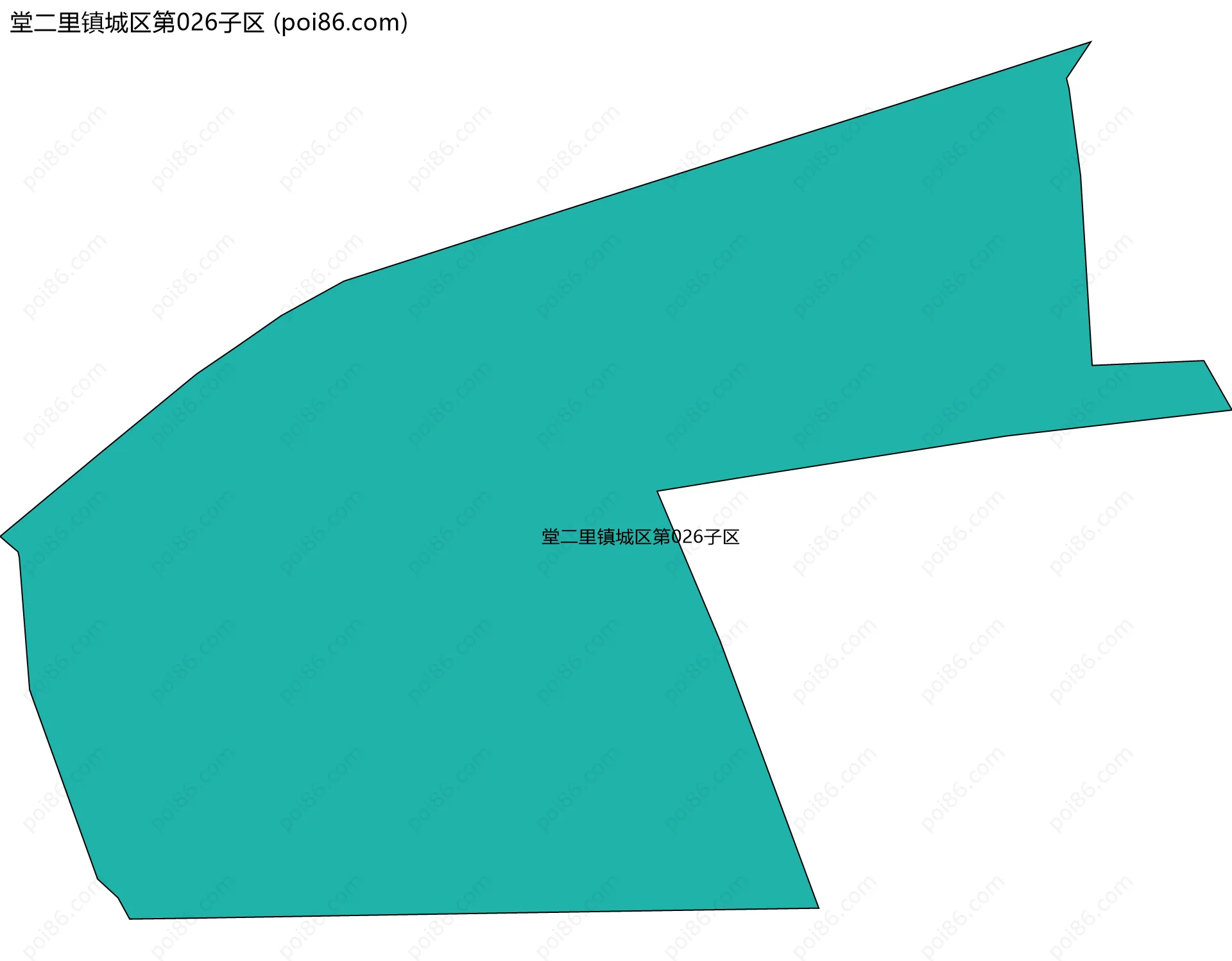 堂二里镇城区第026子区边界地图