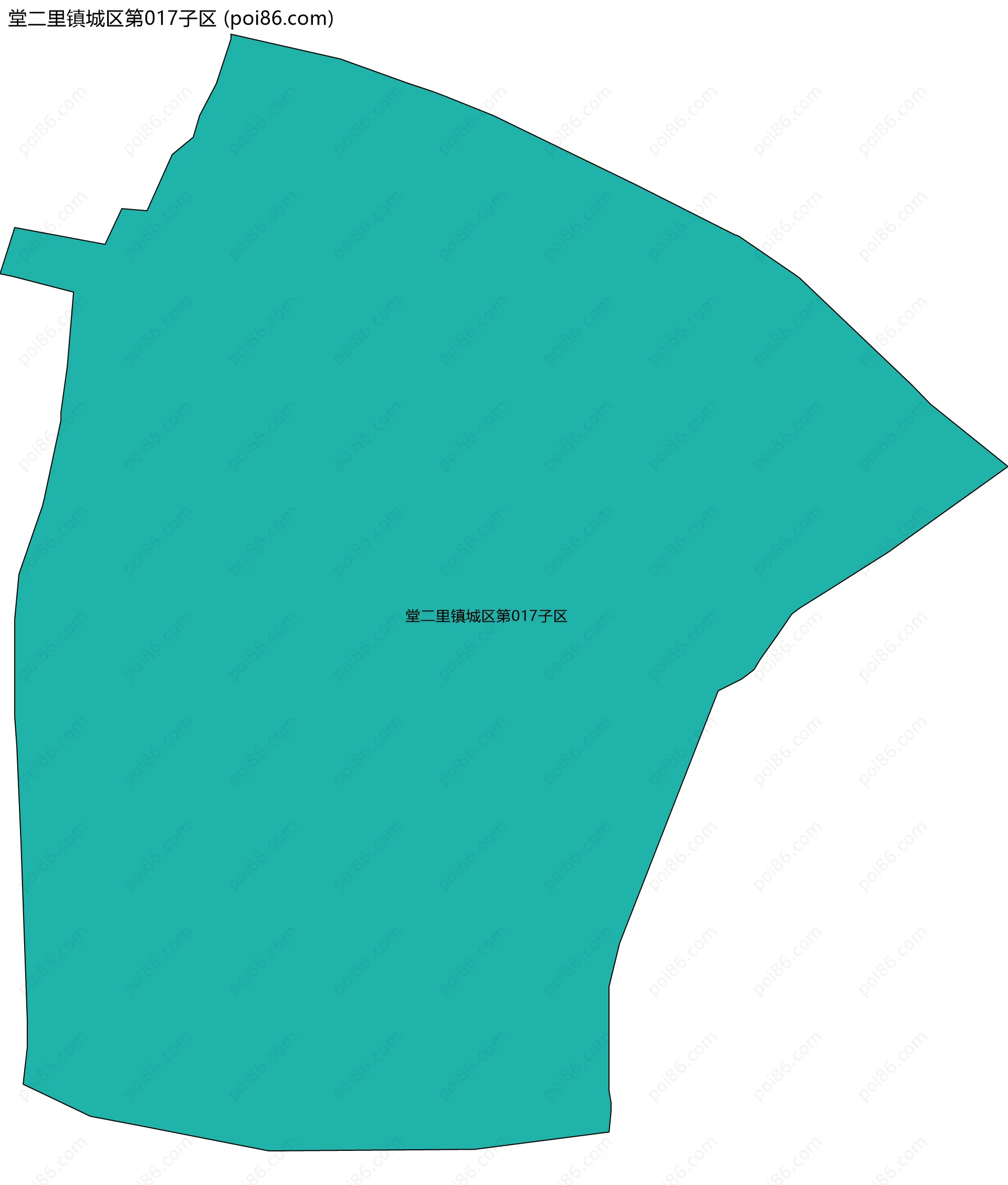 堂二里镇城区第017子区边界地图