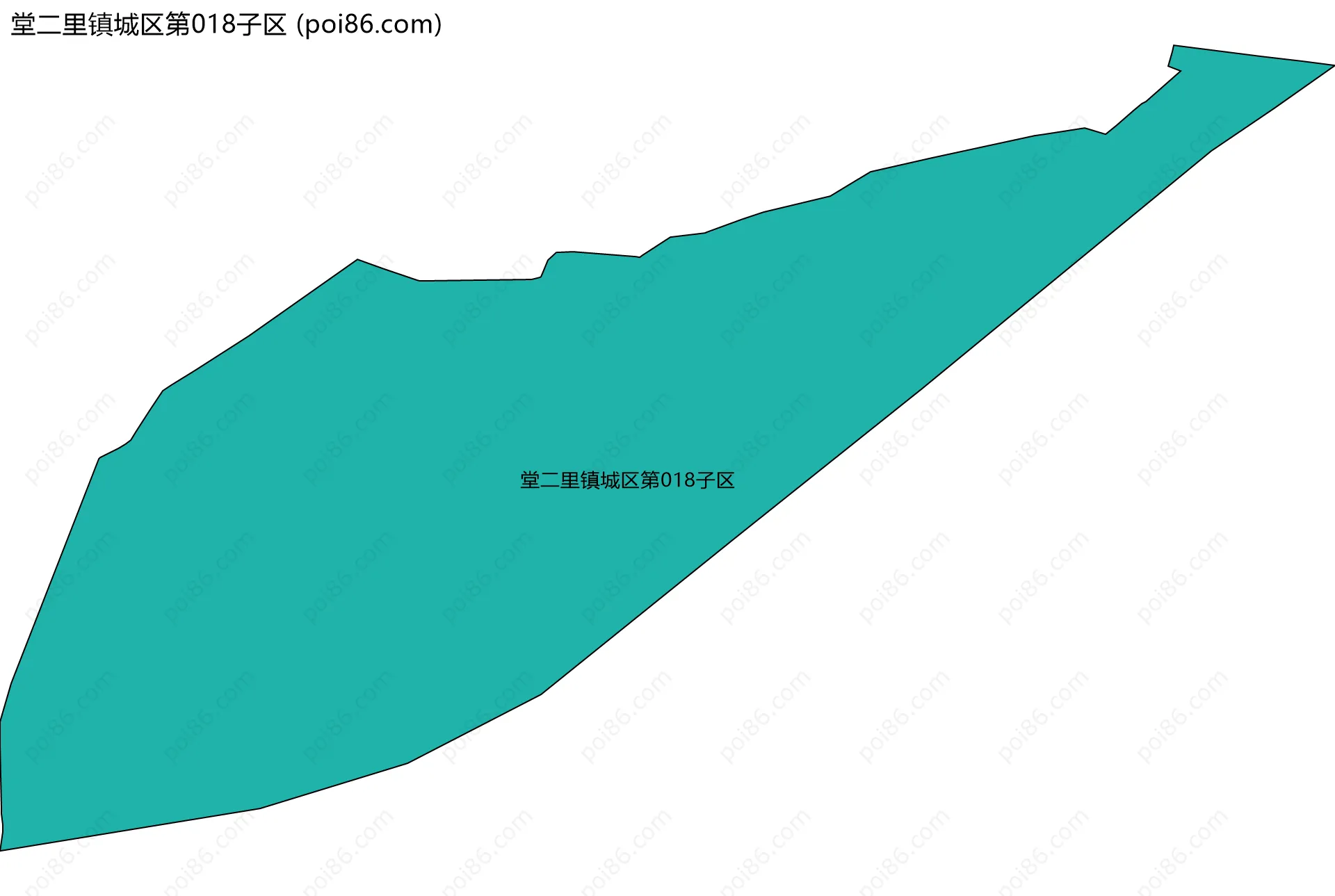 堂二里镇城区第018子区边界地图