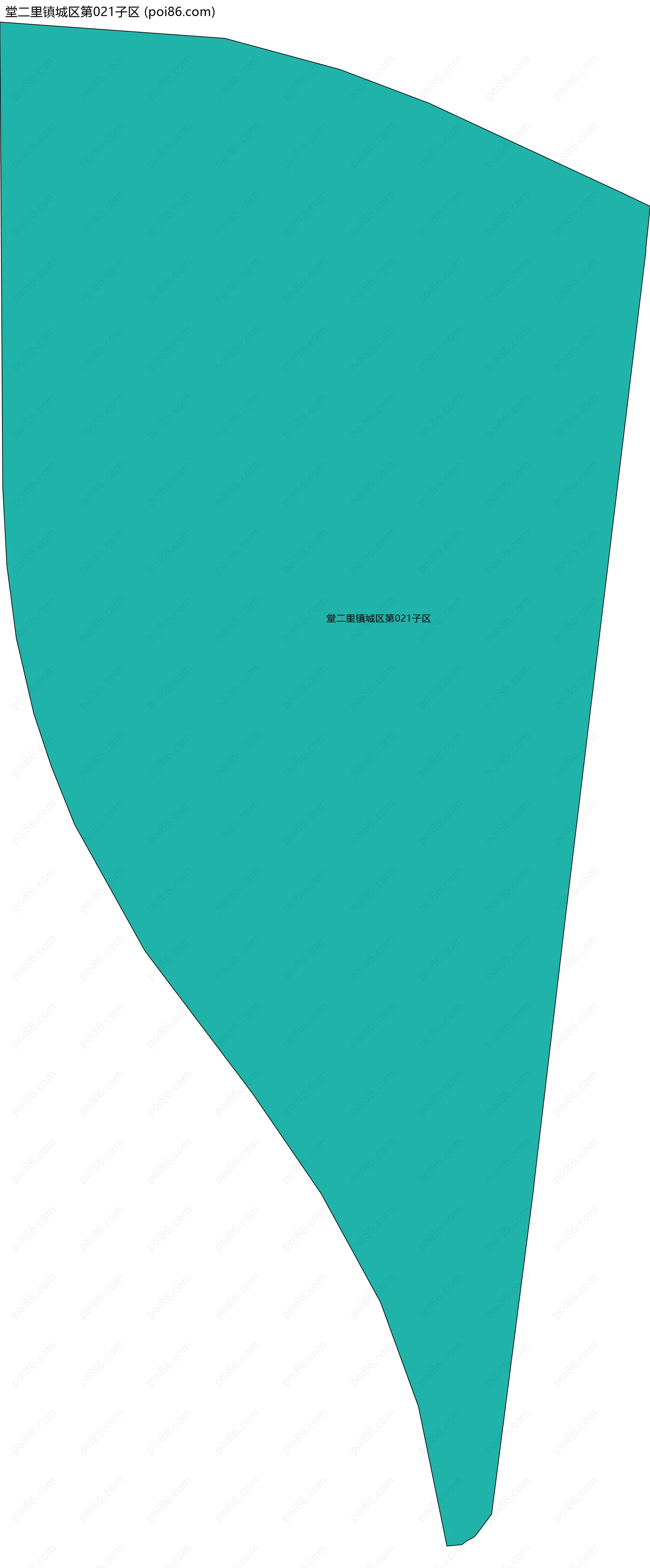 堂二里镇城区第021子区边界地图
