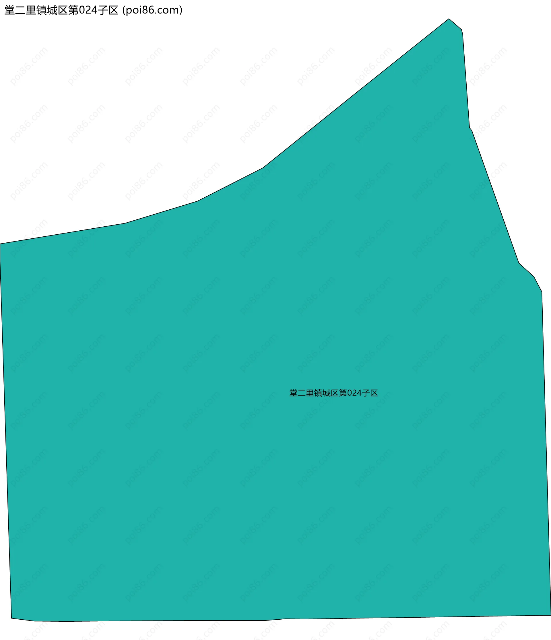 堂二里镇城区第024子区边界地图