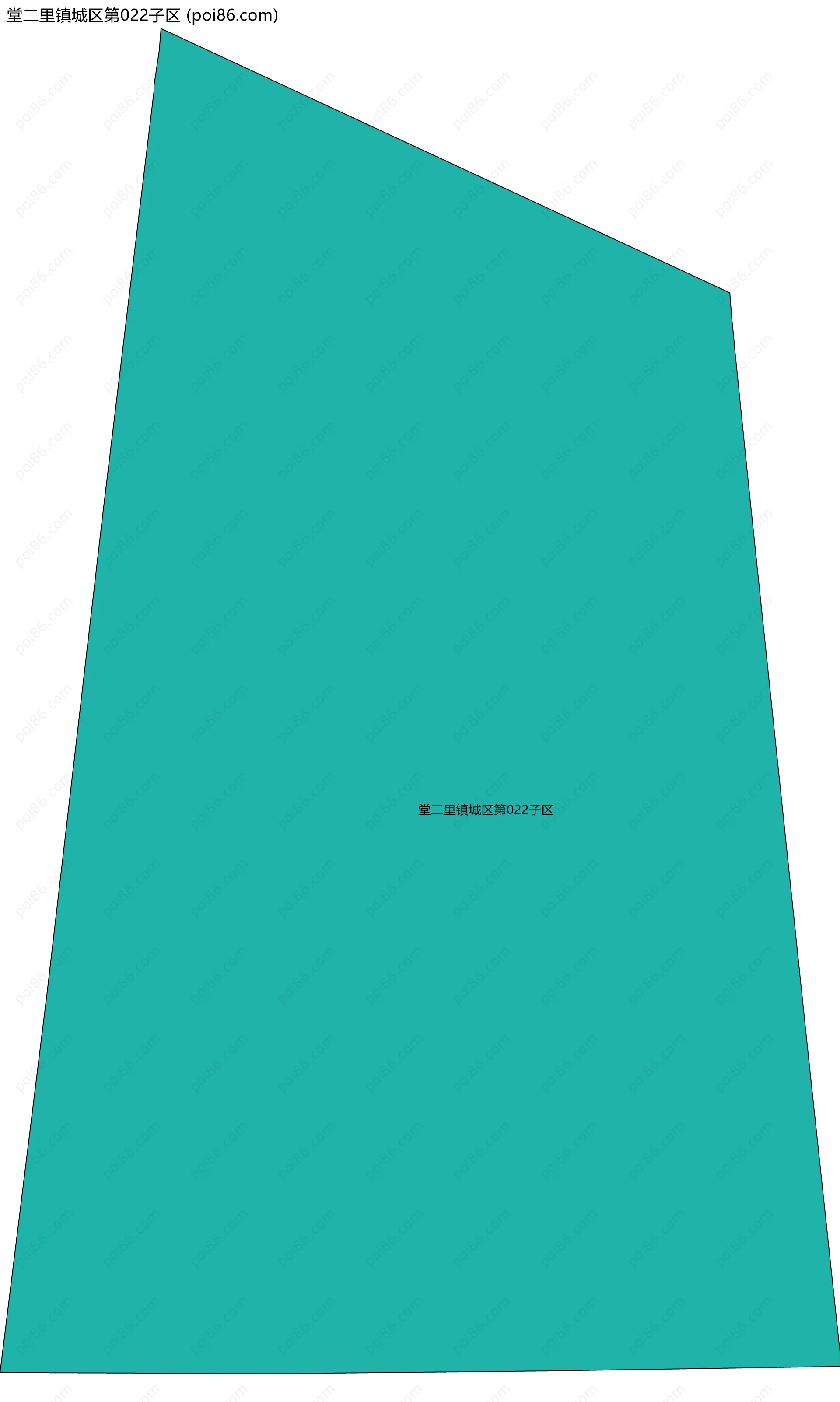 堂二里镇城区第022子区边界地图