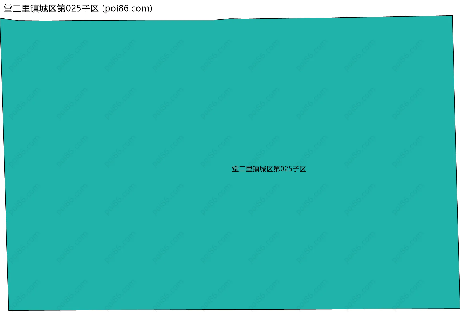 堂二里镇城区第025子区边界地图