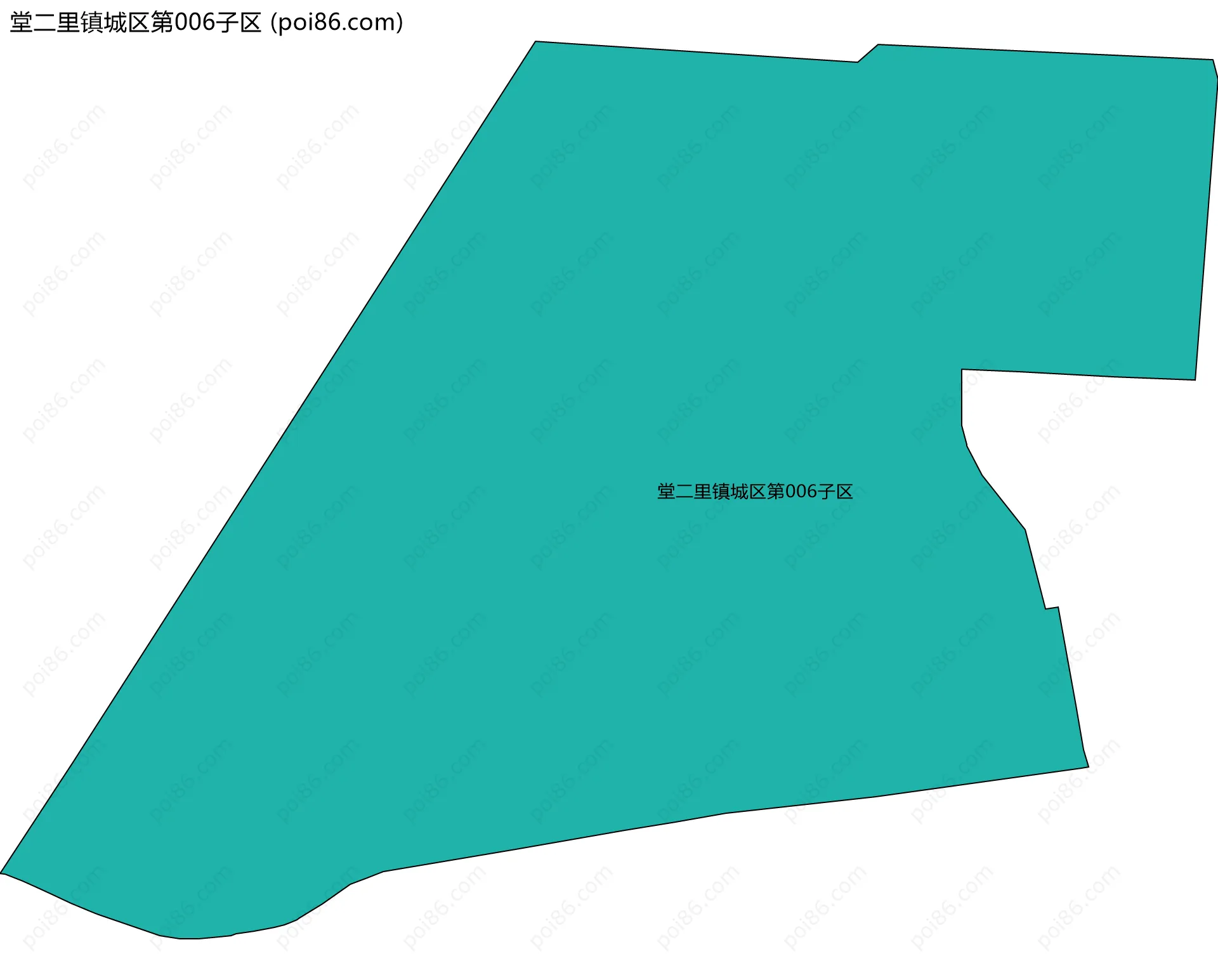堂二里镇城区第006子区边界地图