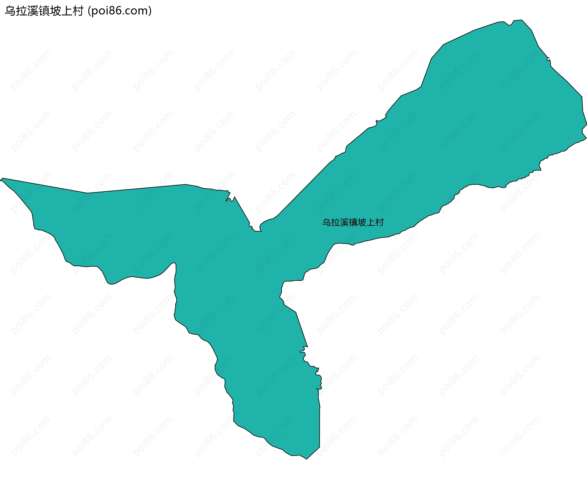 乌拉溪镇坡上村边界地图