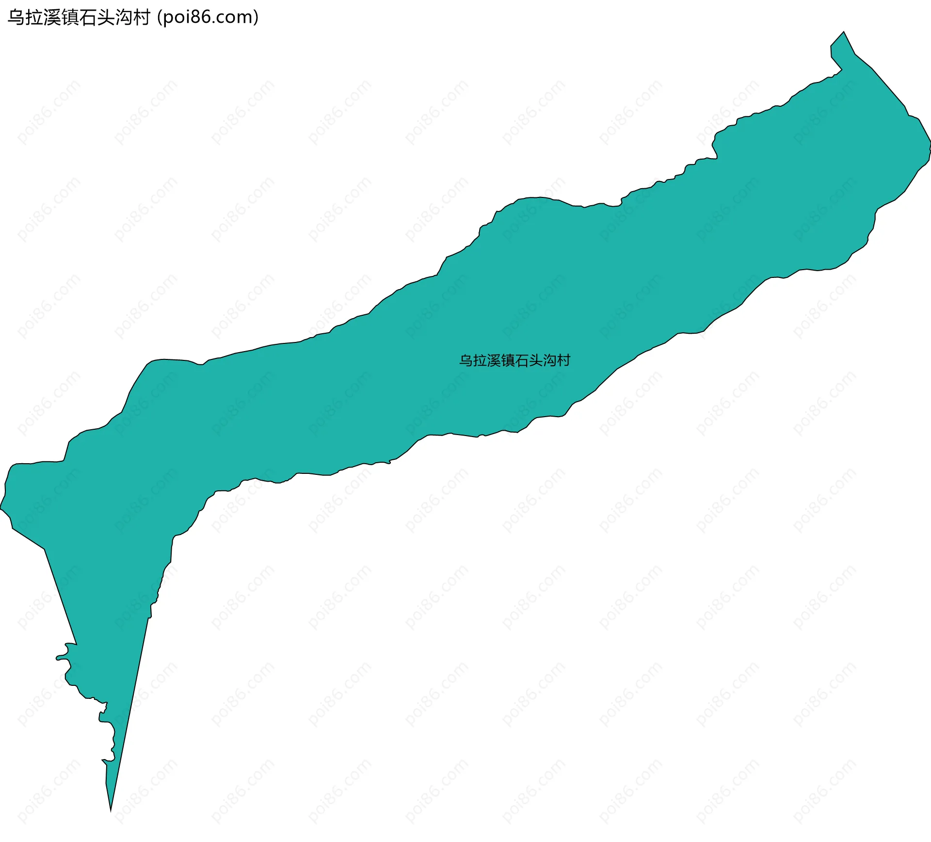 乌拉溪镇石头沟村边界地图