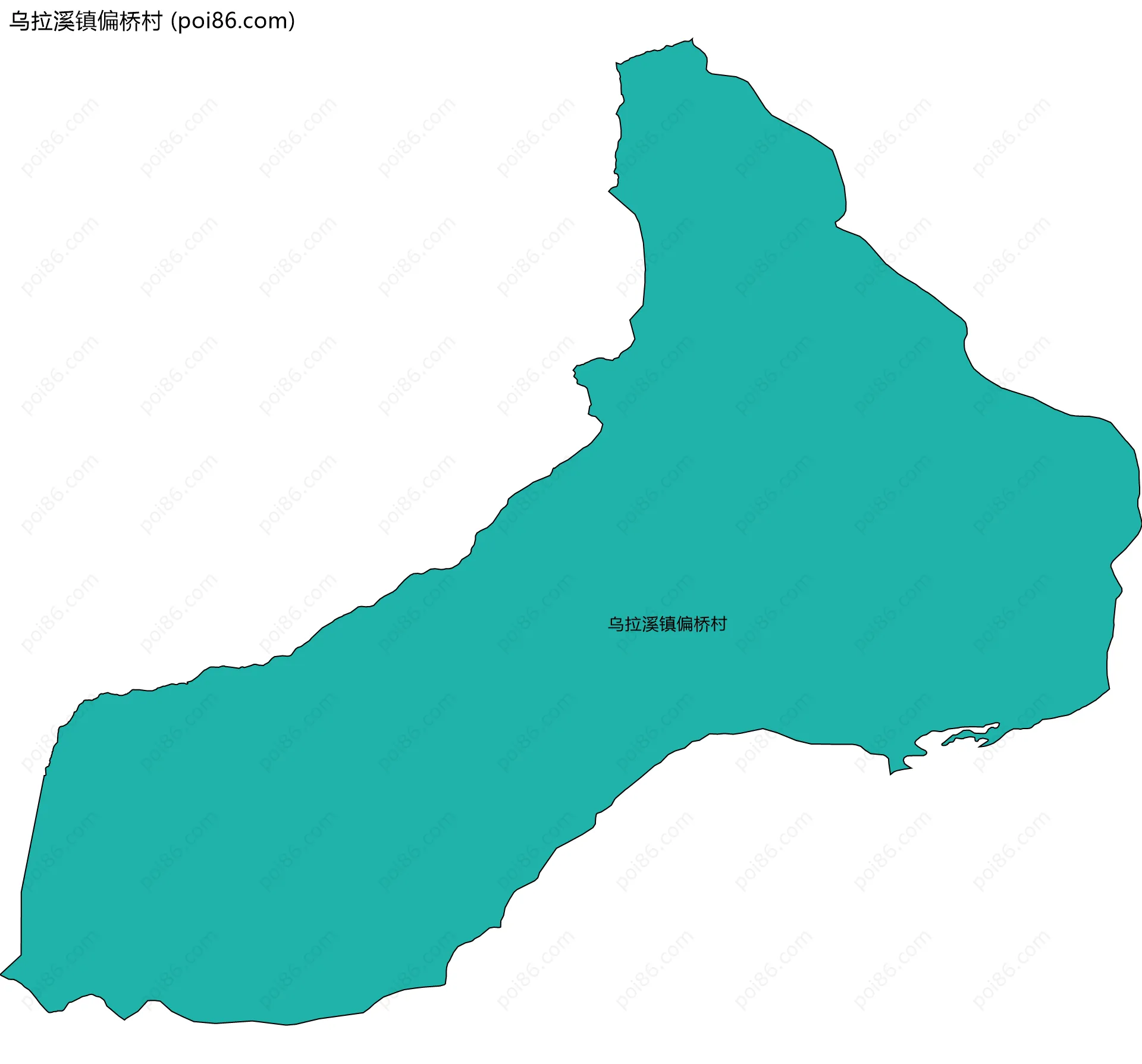 乌拉溪镇偏桥村边界地图