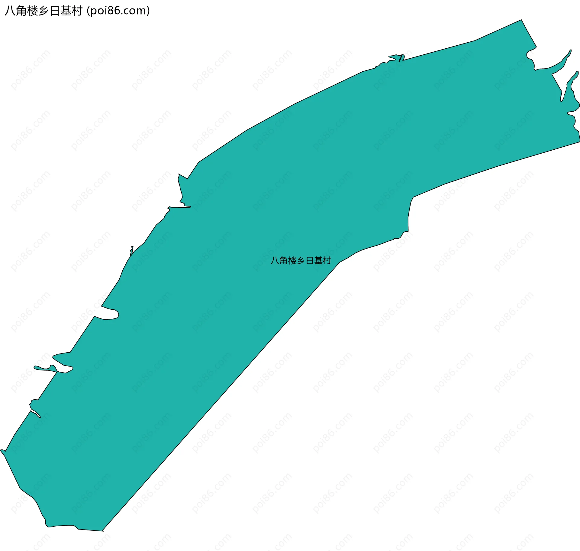 八角楼乡日基村边界地图