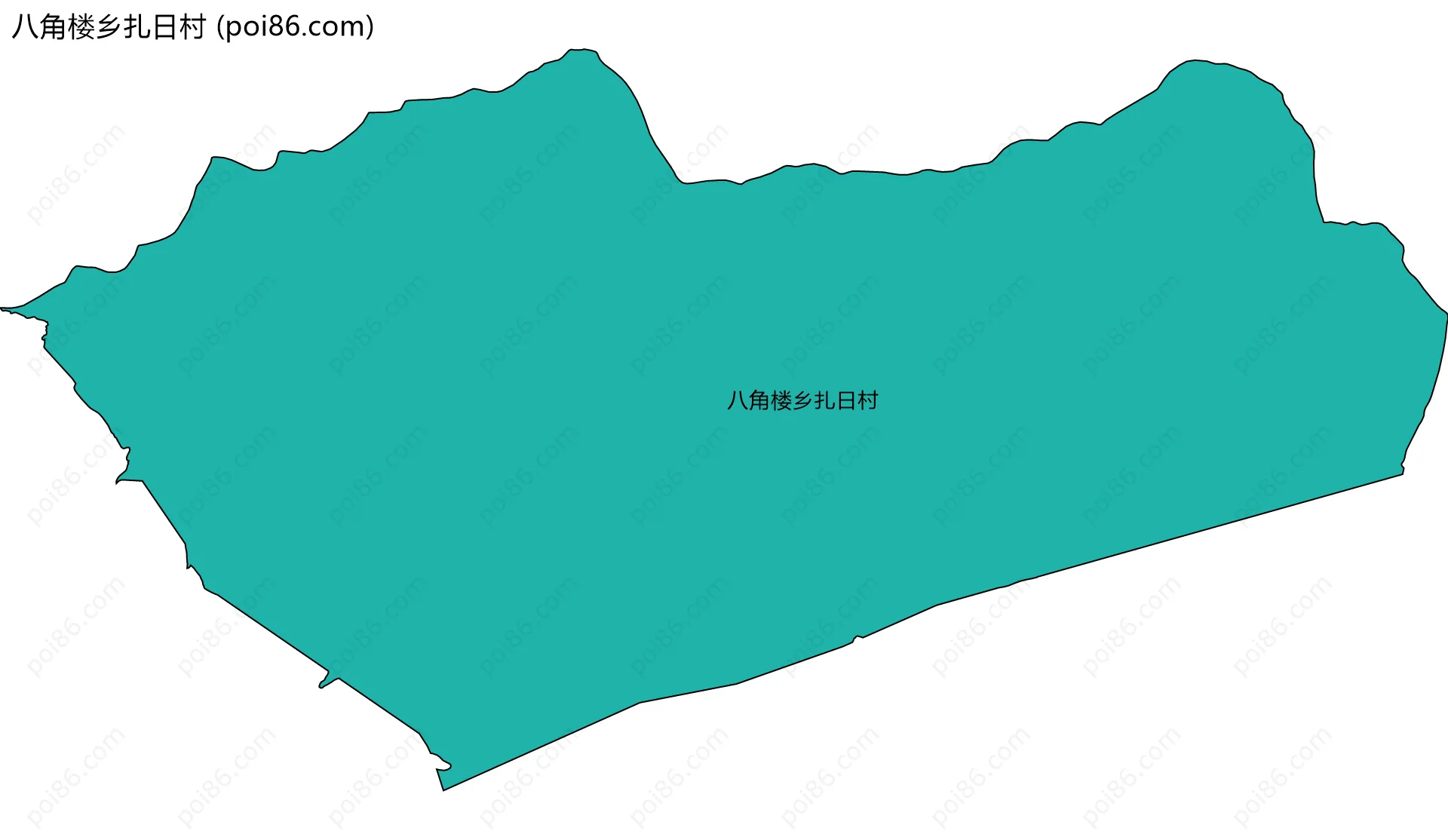 八角楼乡扎日村边界地图
